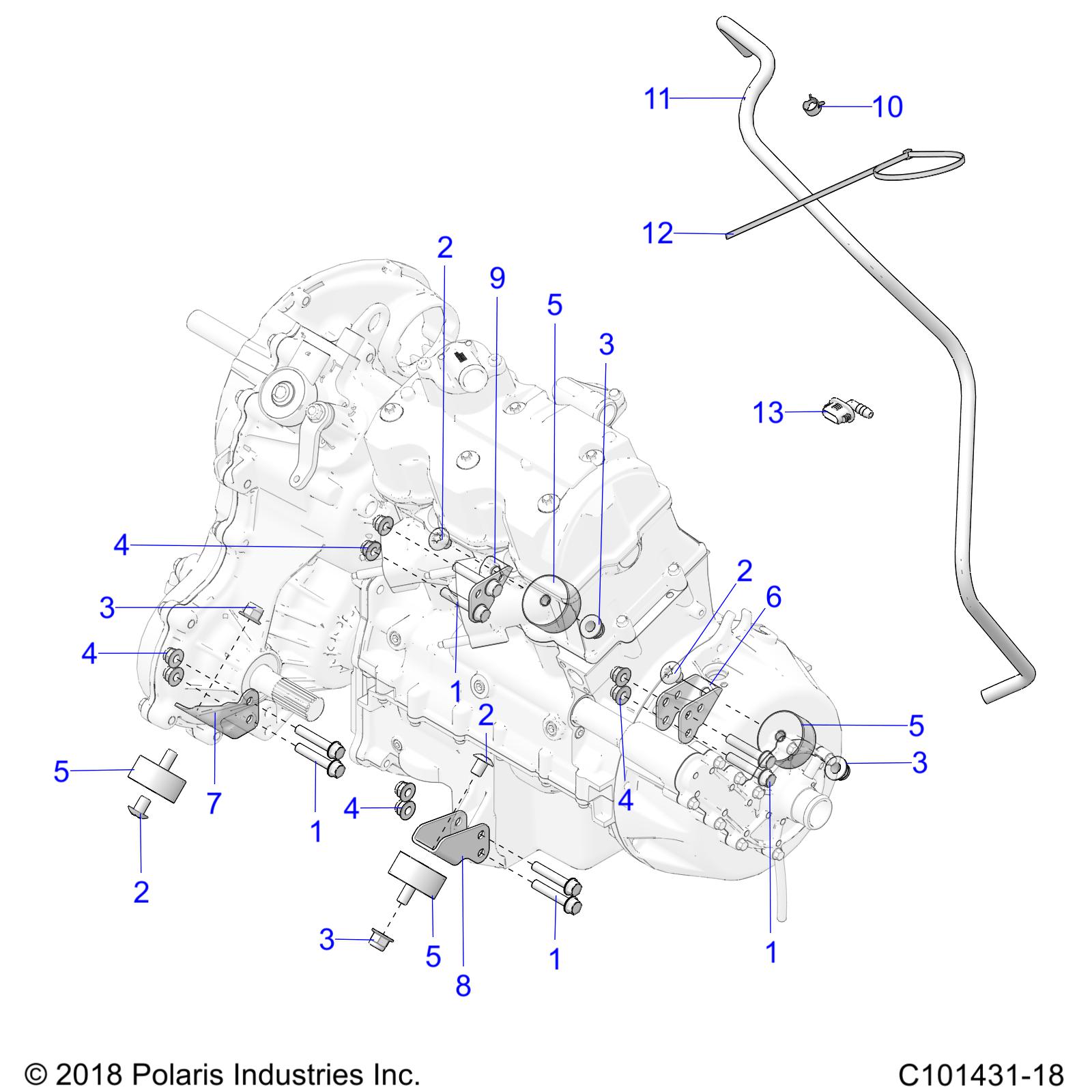 ENGINE, TRANSMISSION MOUNTING & LONG BLOCK - A20SGE95AK (C101431-18)