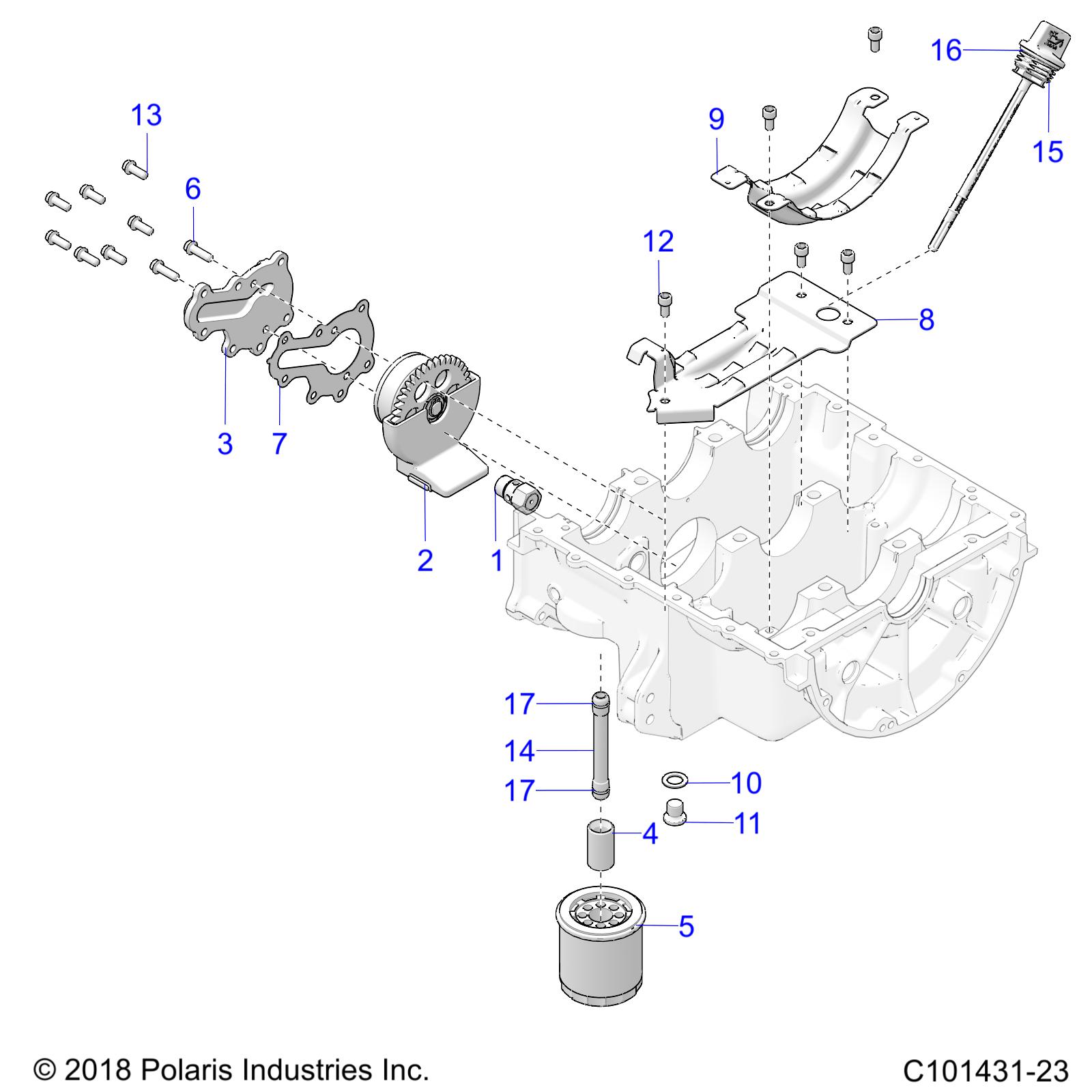 ENGINE, OIL SYSTEM - A25SXE85A9/AM/AP (C101431-23)