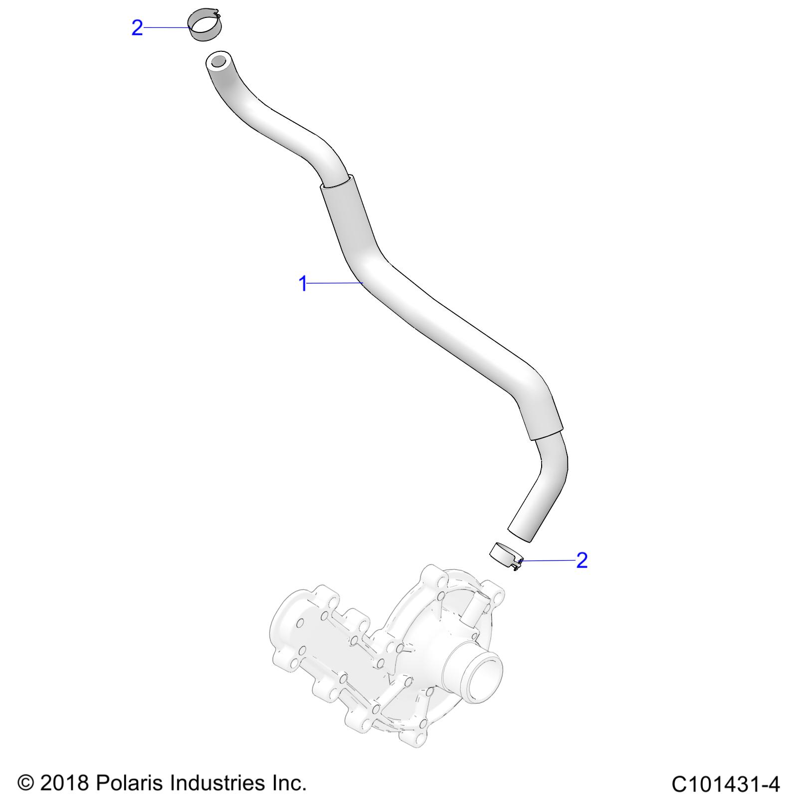 ENGINE, COOLING BYPASS - A19SXA85B1/B4/SXE85BC/B9/ZBJ (C101431-4)