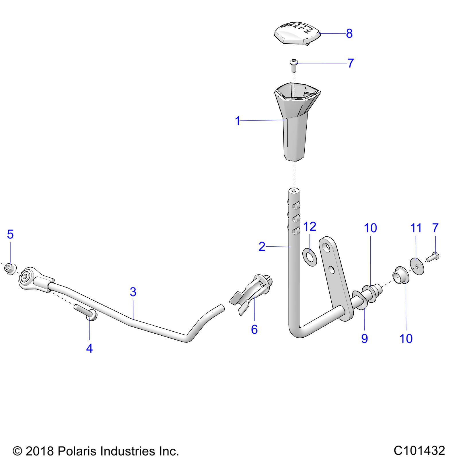 DRIVE TRAIN, GEAR SELECTOR - A21SLE95FG/S95CG/S95FG (C101432)