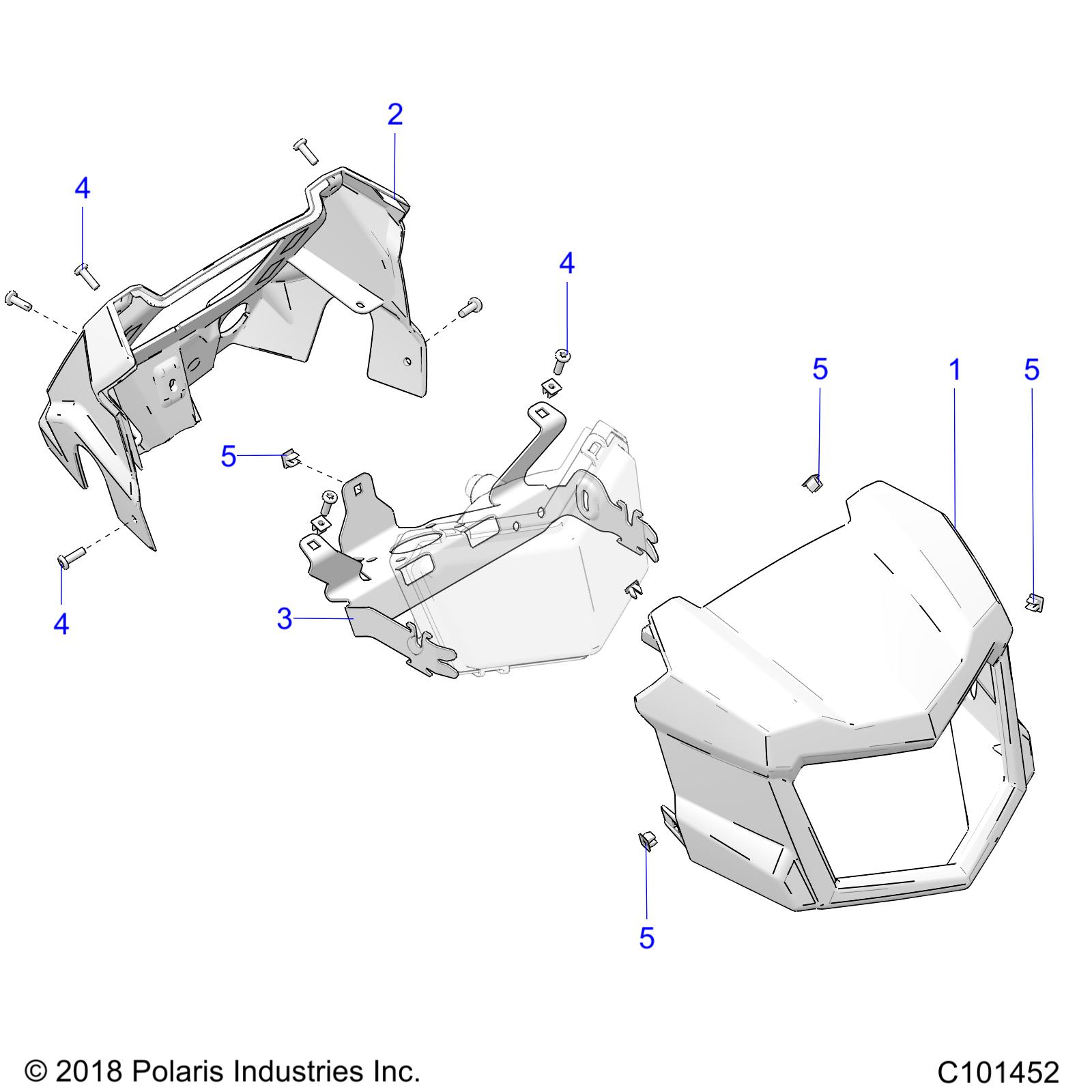 BODY, HEADLIGHT POD - A25SLE95PN (C101452)