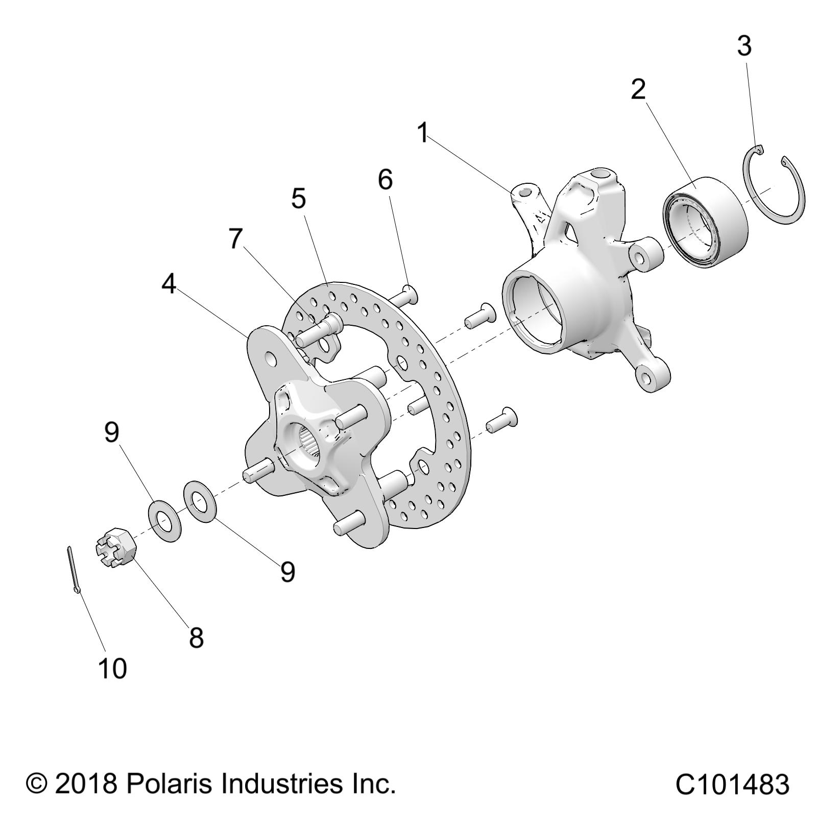 SUSPENSION, FRONT HUB and STEERING KNUCKLE - A22SLE95PJ (C101483)