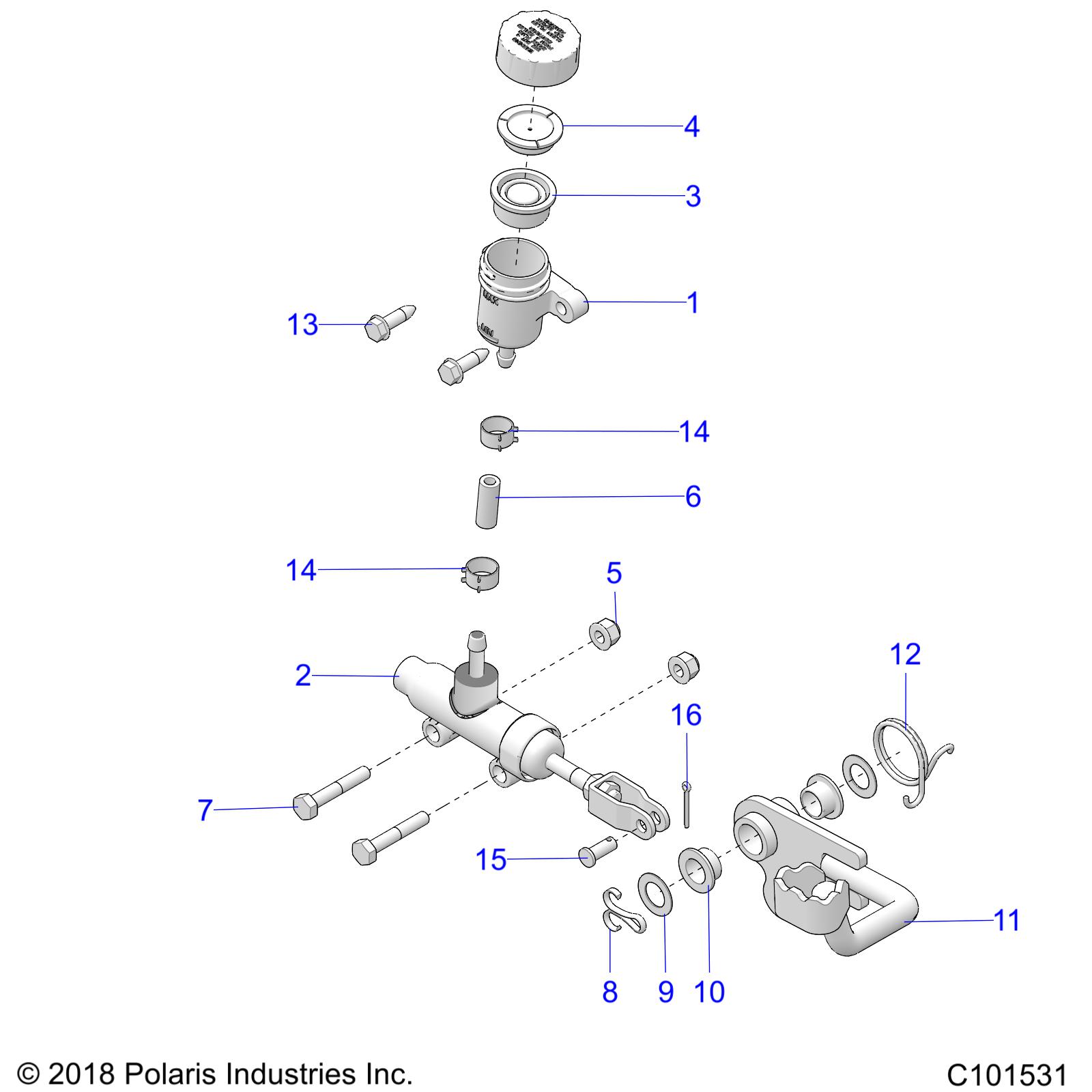 BRAKES, BRAKE PEDAL and MASTER CYLINDER - A19SEA57F1/SEE57F1/SEE57F2 (49ATVBRAKEFOOT11SP500)