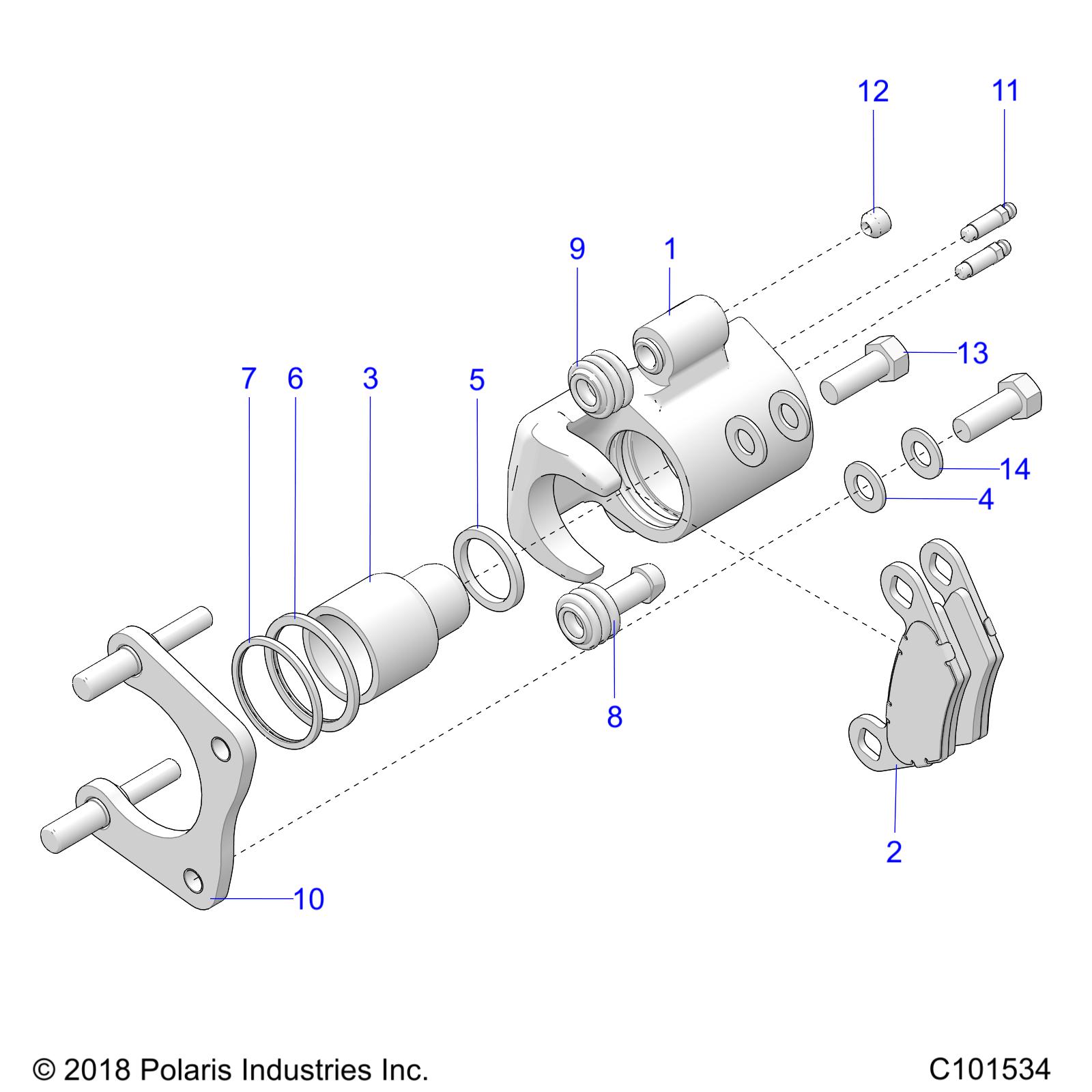 BRAKES, REAR CALIPERS - A19SEP57C1