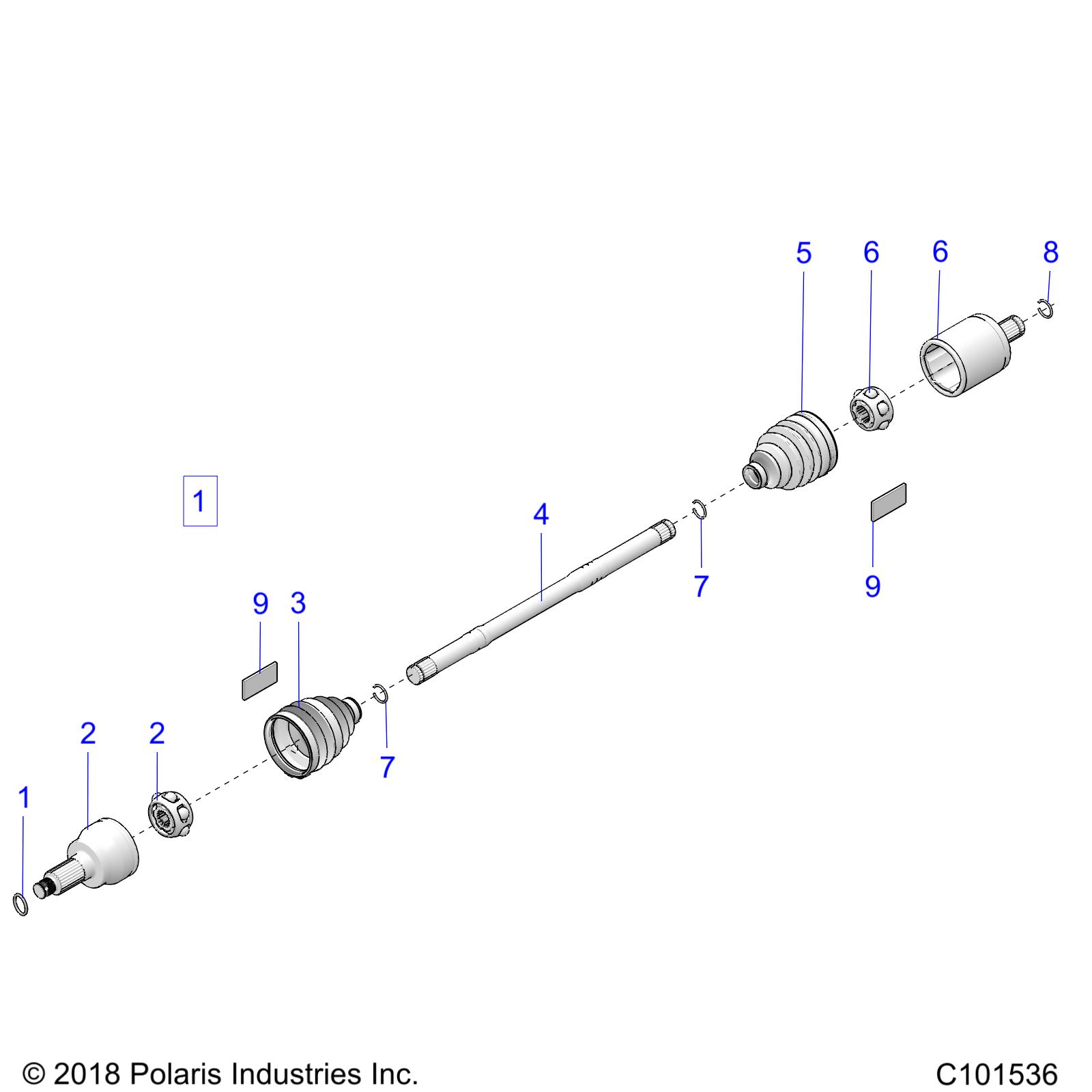 DRIVE TRAIN, DRIVE SHAFT, FRONT - A24SXZ95AR (C101536)