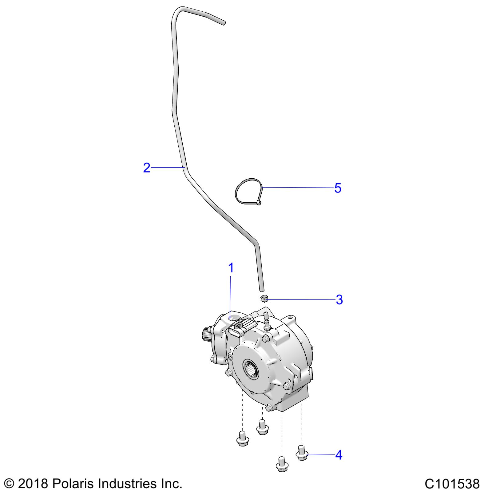 DRIVE TRAIN, FRONT GEARCASE MOUNTING - A19SHE57FP (49ATVGEARCASEMTG13SP500F)