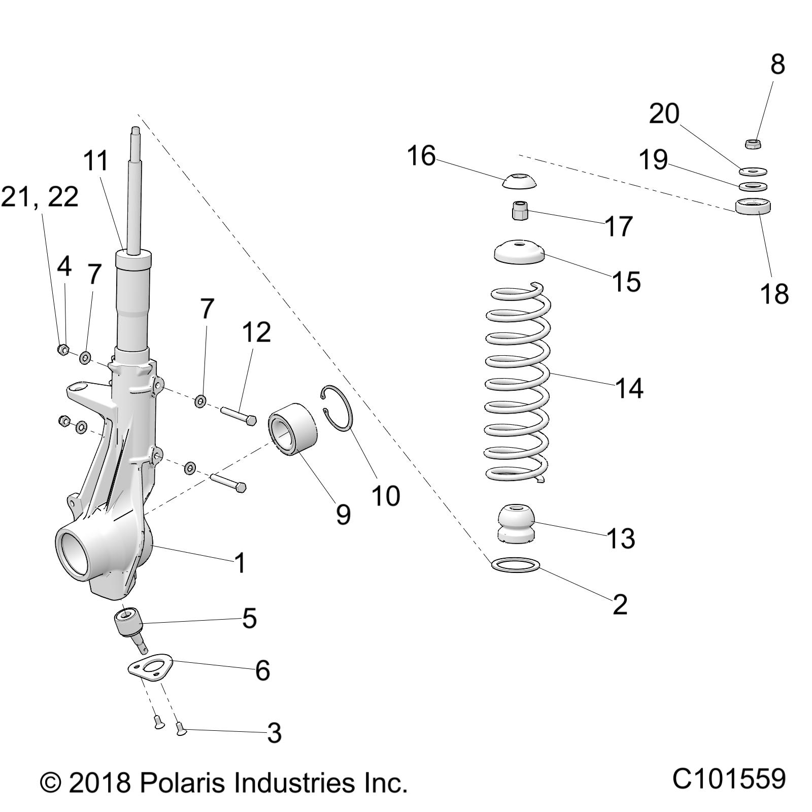 SUSPENSION, FRONT STRUT - A19SAA50D5