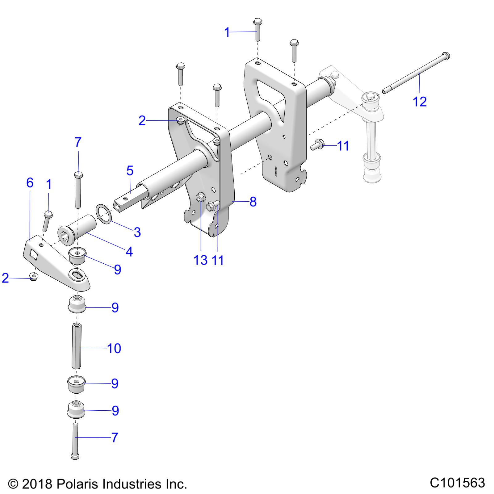 SUSPENSION, TORSION BAR - A24SHD57A9 (C101563)