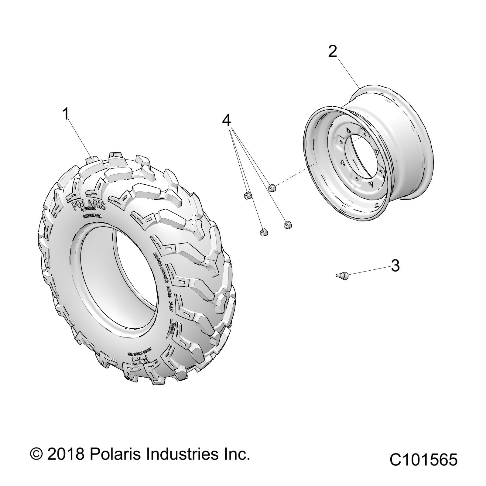 WHEELS, FRONT TIRE - A19SAA50D5