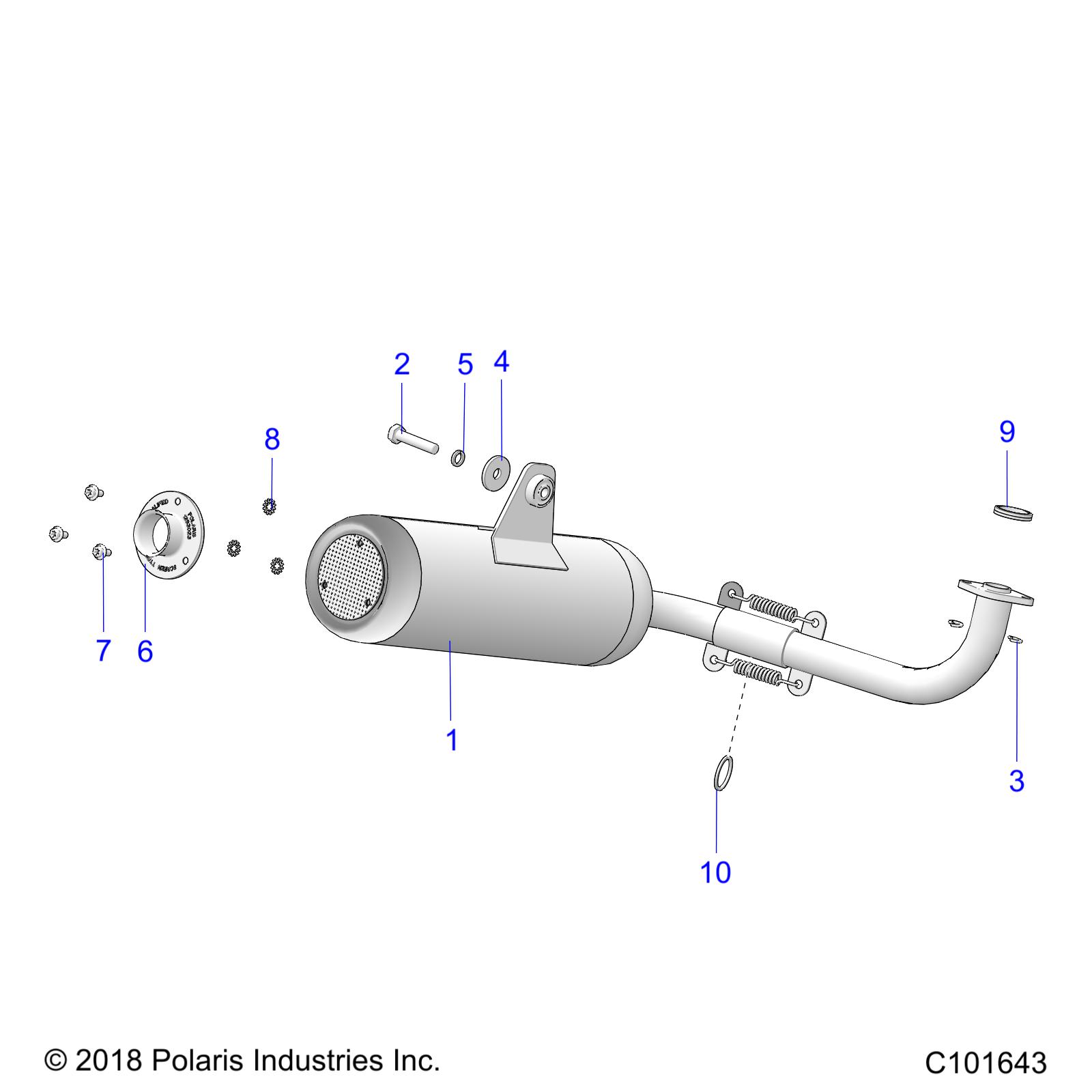 ENGINE, EXHAUST SYSTEM - A21HAB15N2 (C101643)