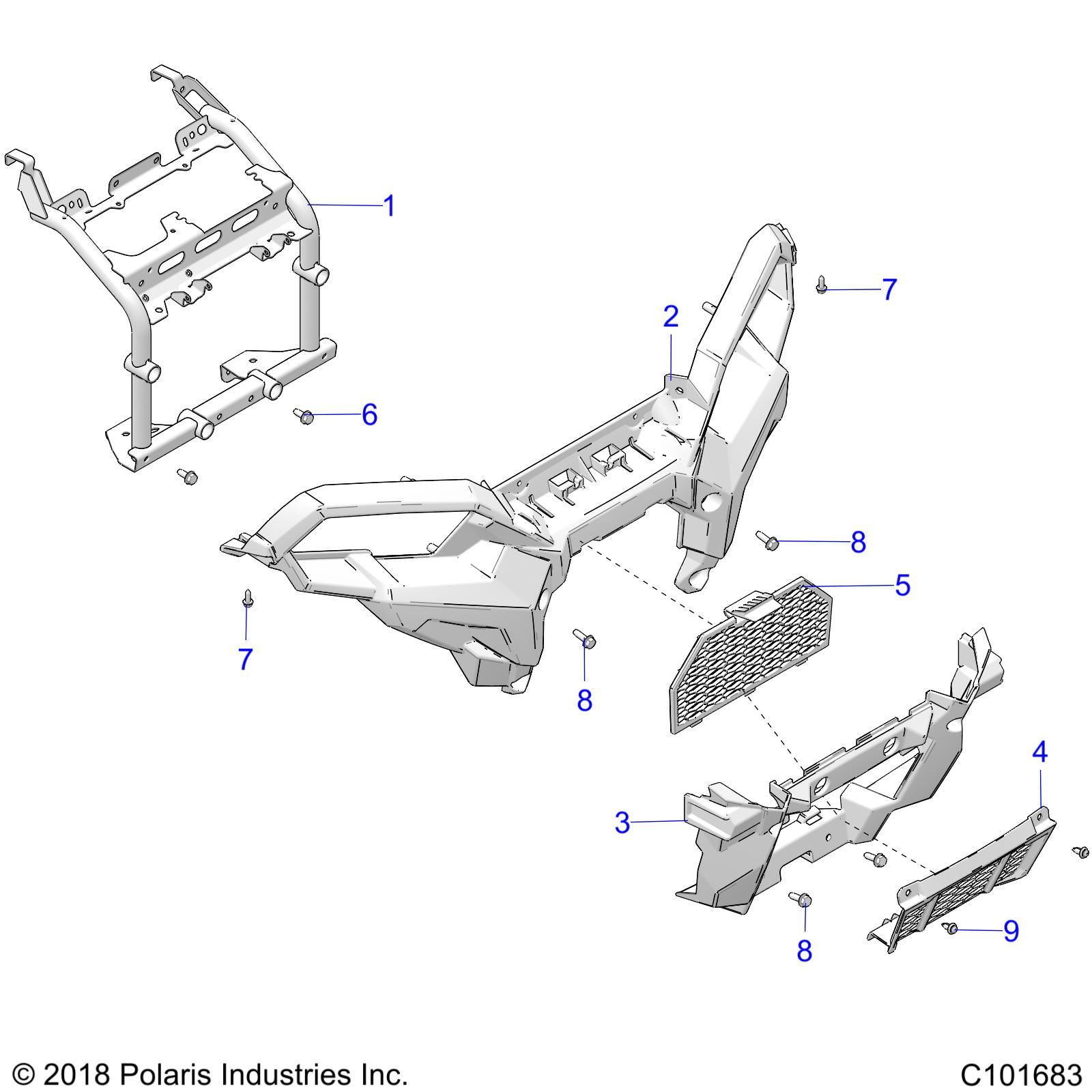 BODY, FRONT BUMPER and MOUNTING - A19SXA85B1/B4/SXE85BC/B9/ZBJ (C101683)