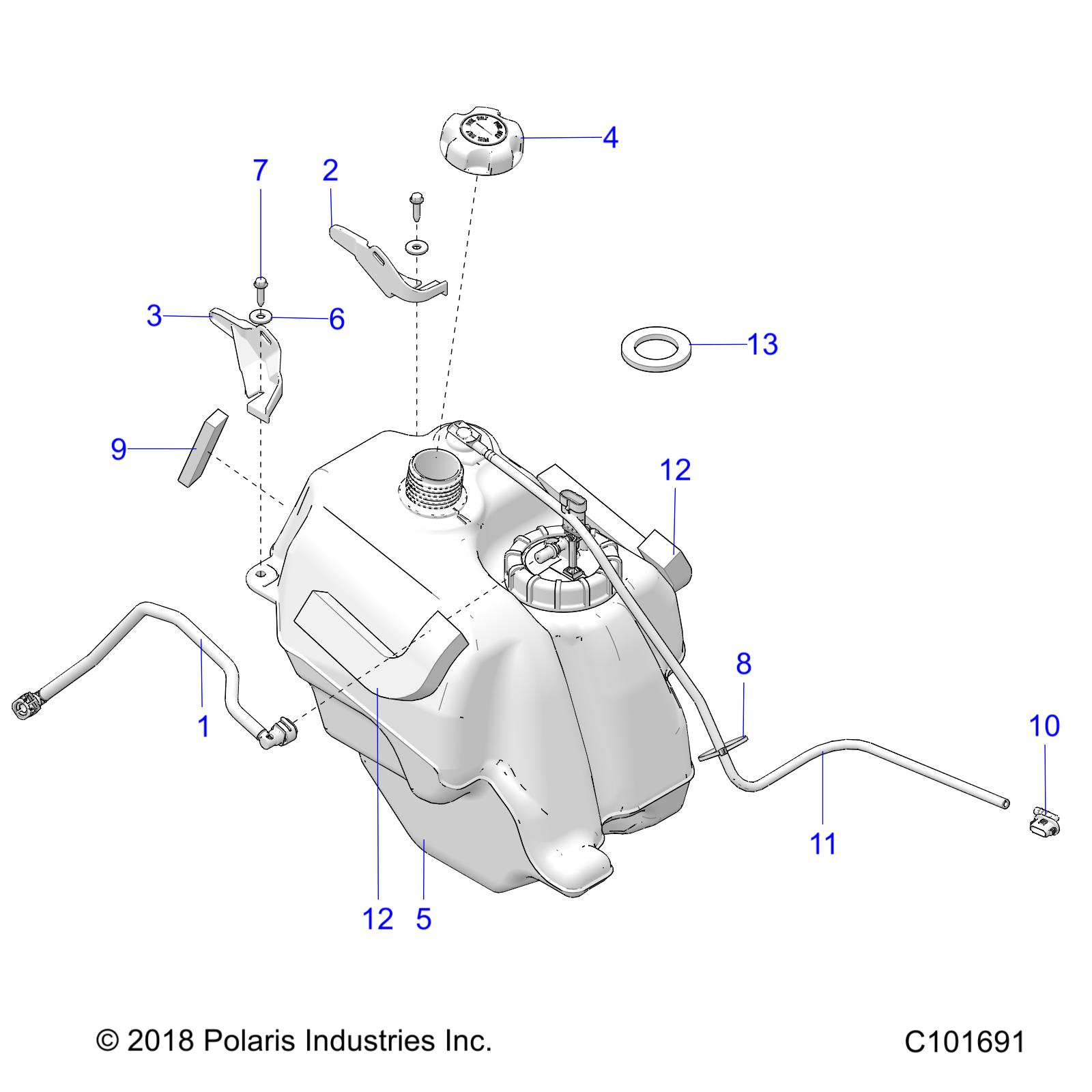 BODY, FUEL TANK ASM. - A19SES57F1/F2/SET57F1