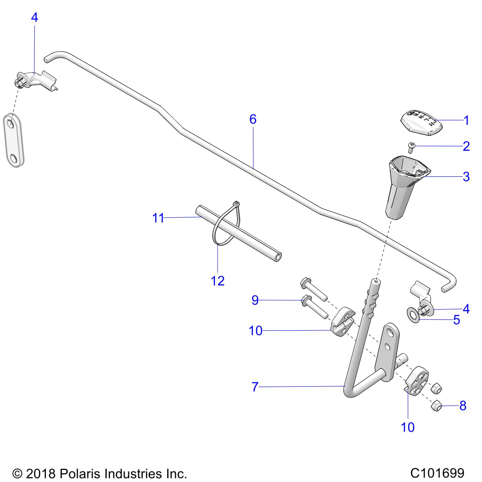 DRIVE TRAIN, GEAR SELECTOR - A25SZE57C2 (C101699)