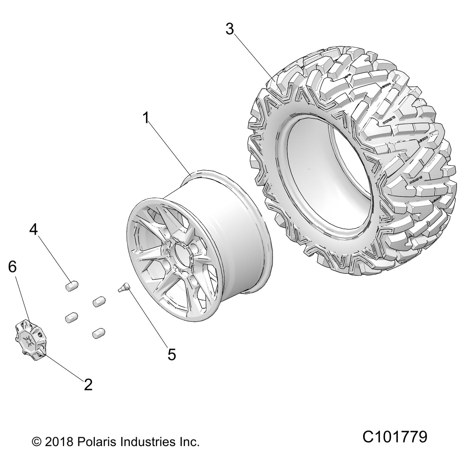 WHEELS, REAR - A25SLE95PN (C101779)