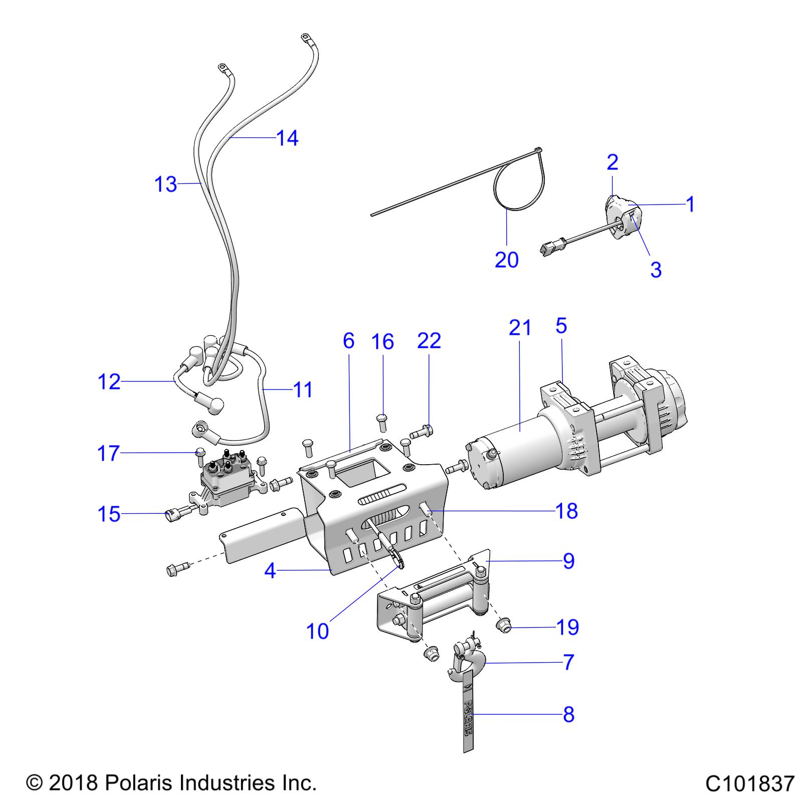 CHASSIS, WINCH - A20SHZ57AX/BX (C101837)