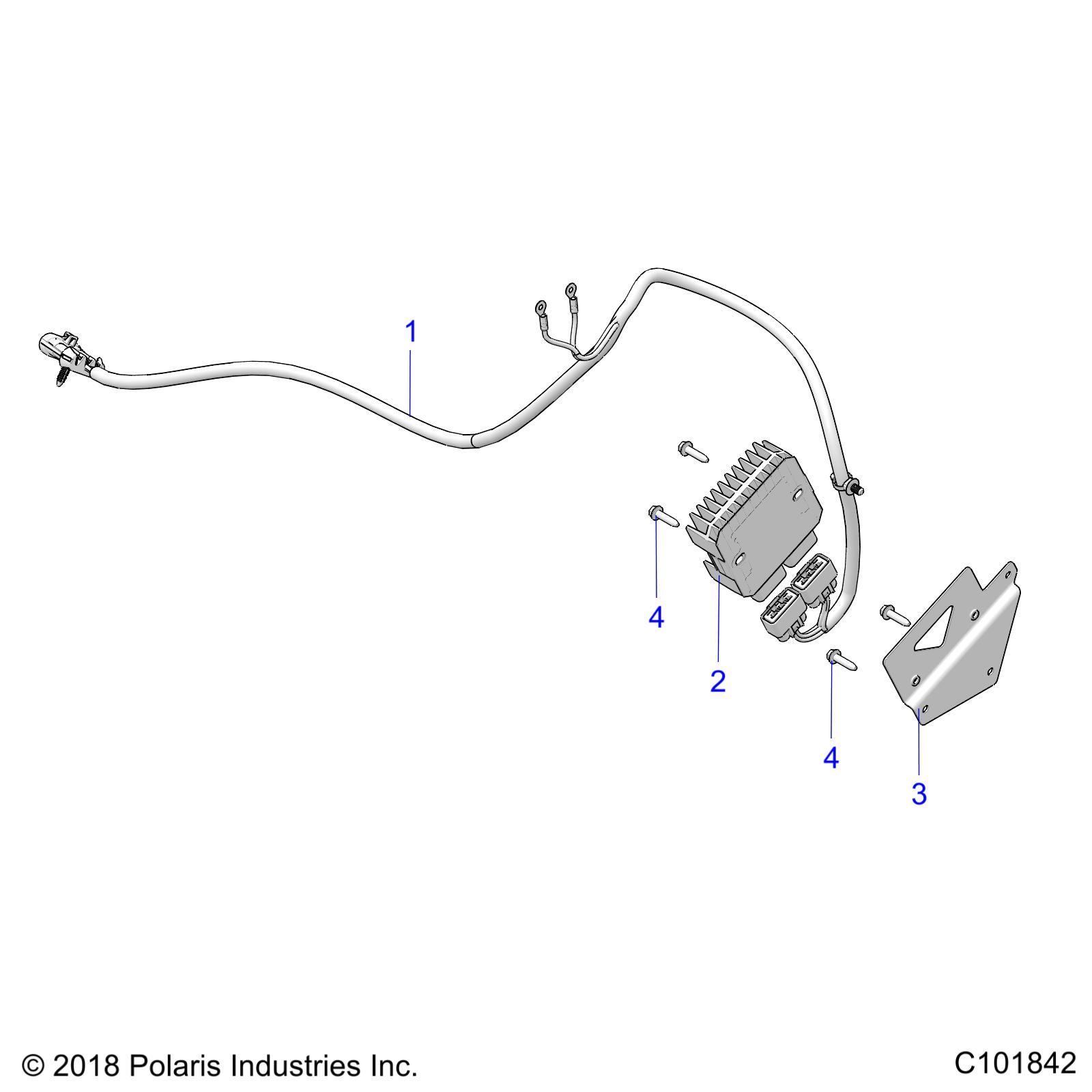 ELECTRICAL, VOLTAGE REGULATOR AND MOUNTING - A19SWE57B1