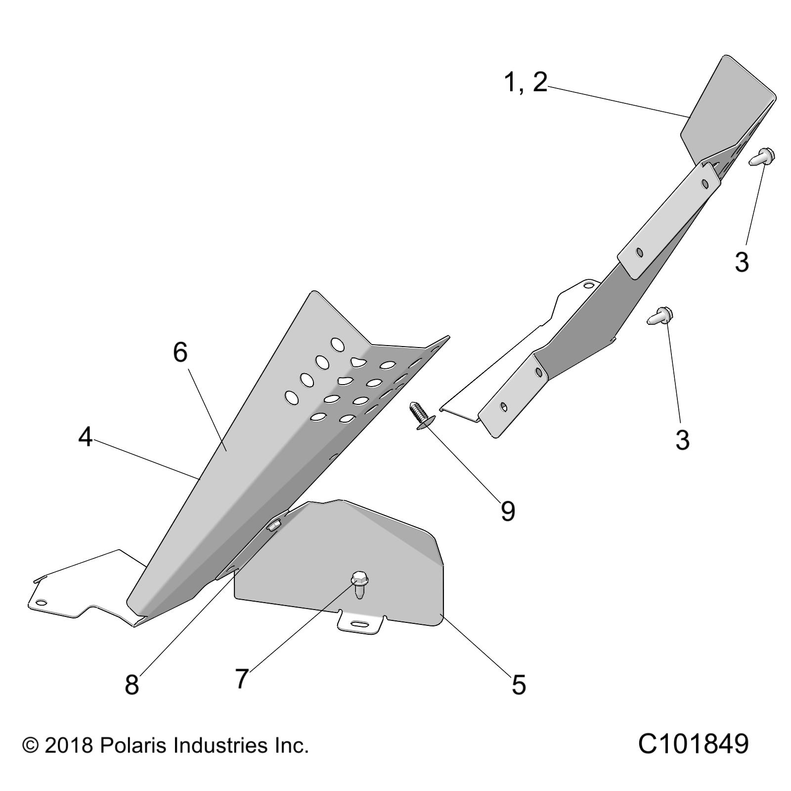 BODY, DEBRIS SHIELDS - A19SUE57D5 (C101849)