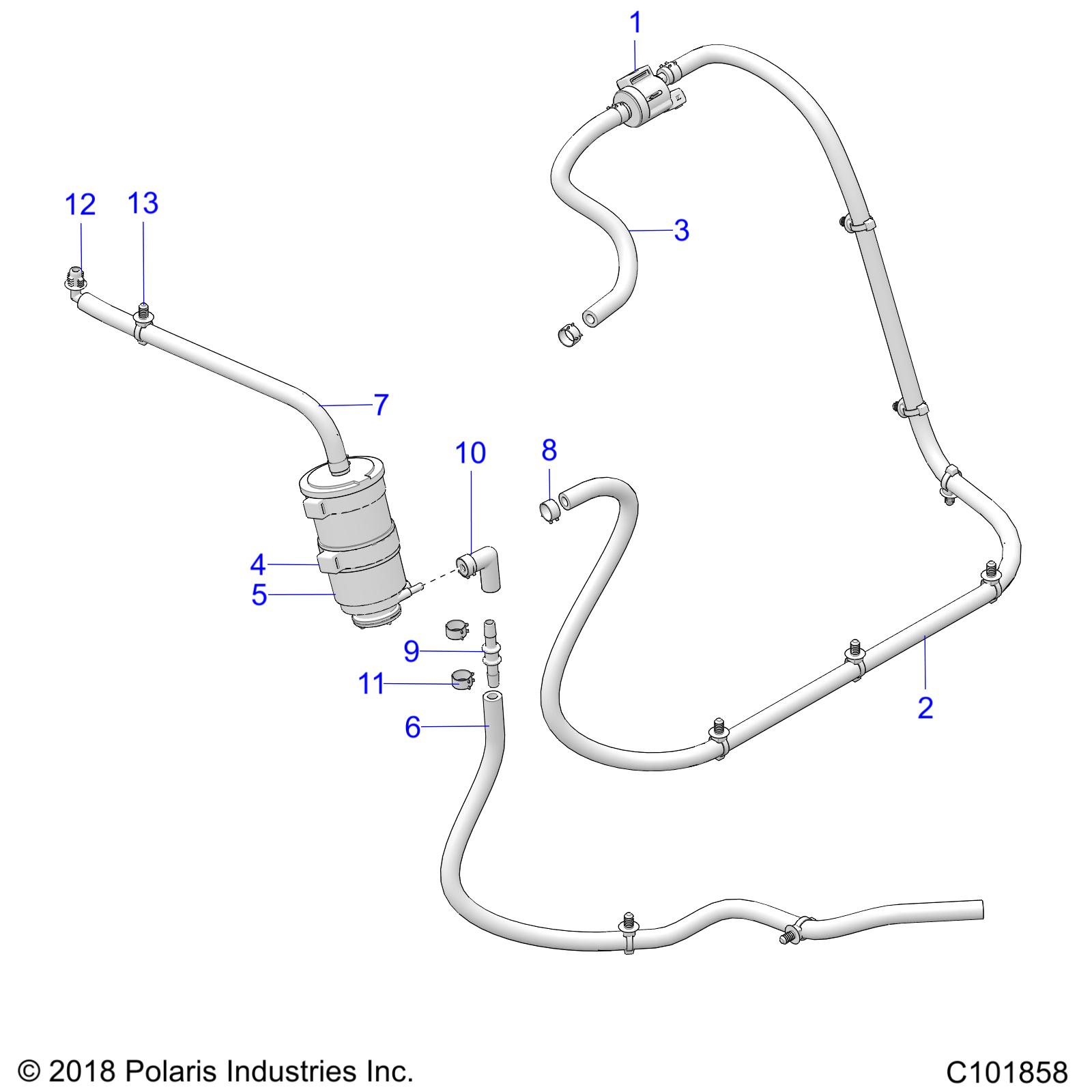 BODY, FUEL TANK EVAP - A21HAB15B2 (C101858)