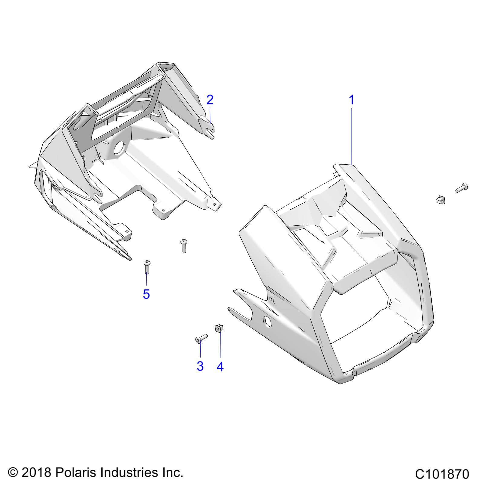 BODY, HEADLIGHT POD - A19S6E57F1/FL (C101870)