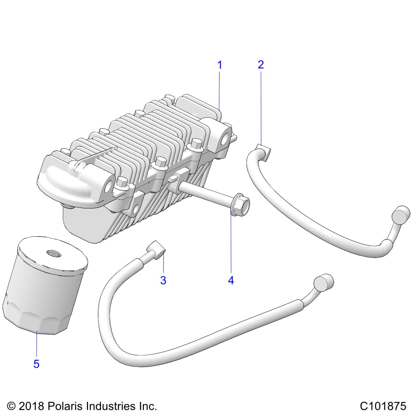 ENGINE, OIL COOLER and FILTER - R25HZA5D5 (C101875)