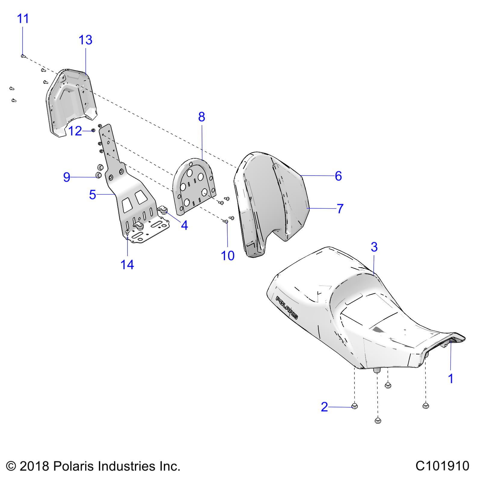 BODY, SEAT - A19SDE57F1/SDA57F1 (C101910)