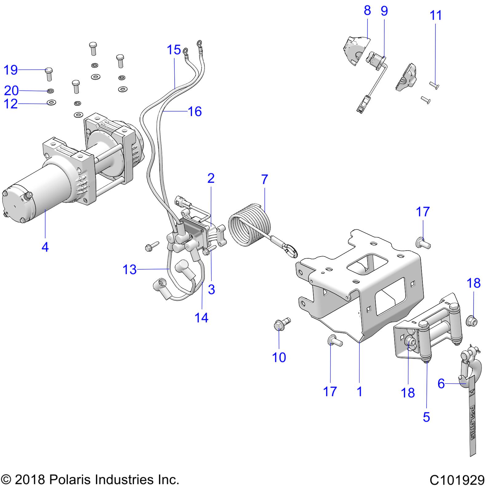 CHASSIS, WINCH - A19SWS57C1/C2 (C101929)