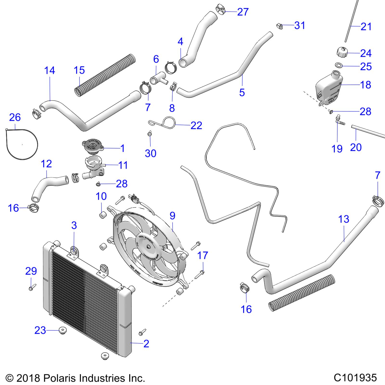 ENGINE, COOLING SYSTEM - A19SHS57FP (C101935)