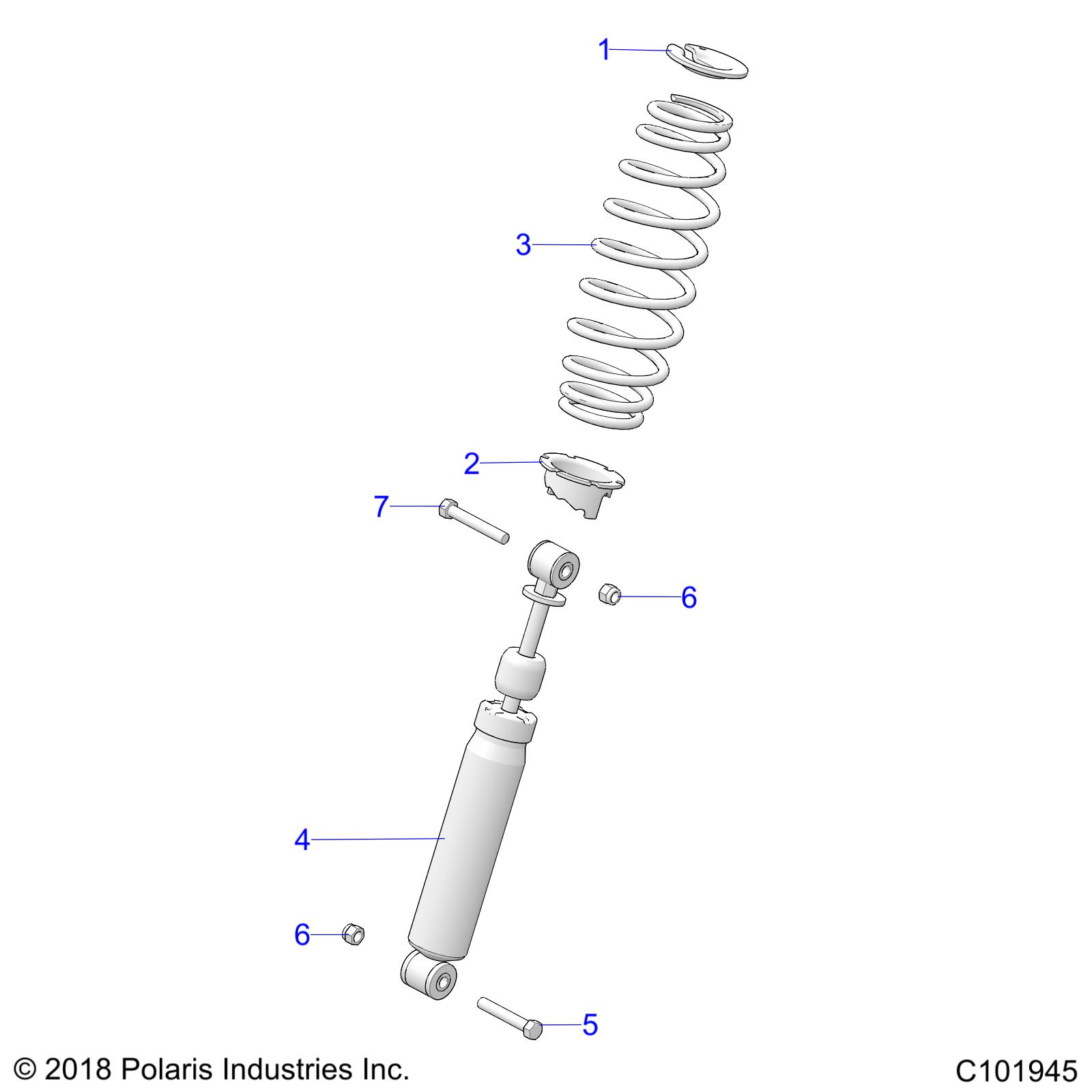 SUSPENSION, FRONT SHOCK - A19SHS57CP (C101945)