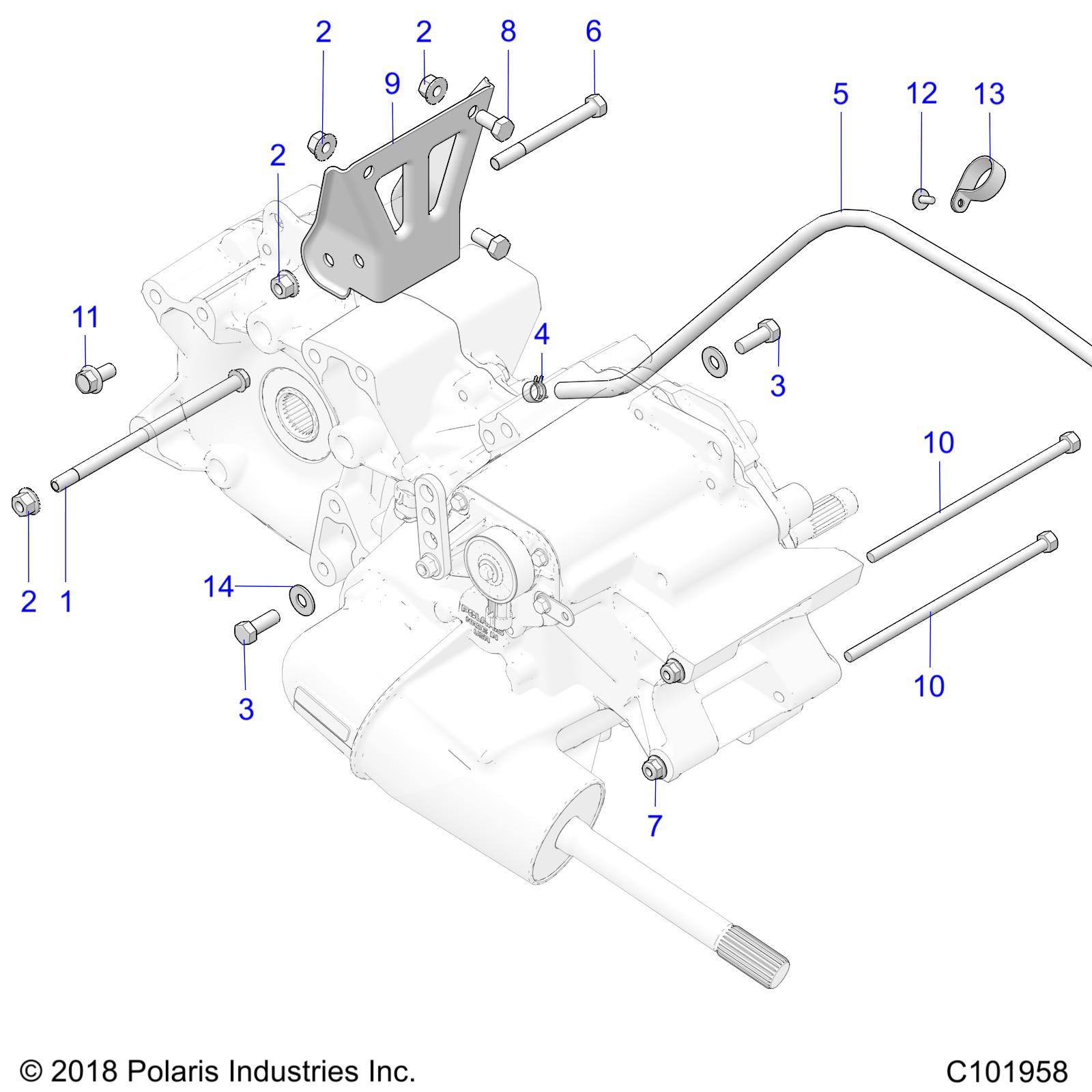 DRIVE TRAIN, MAIN GEARCASE MOUNTING - A19SHE57FP (C101958)