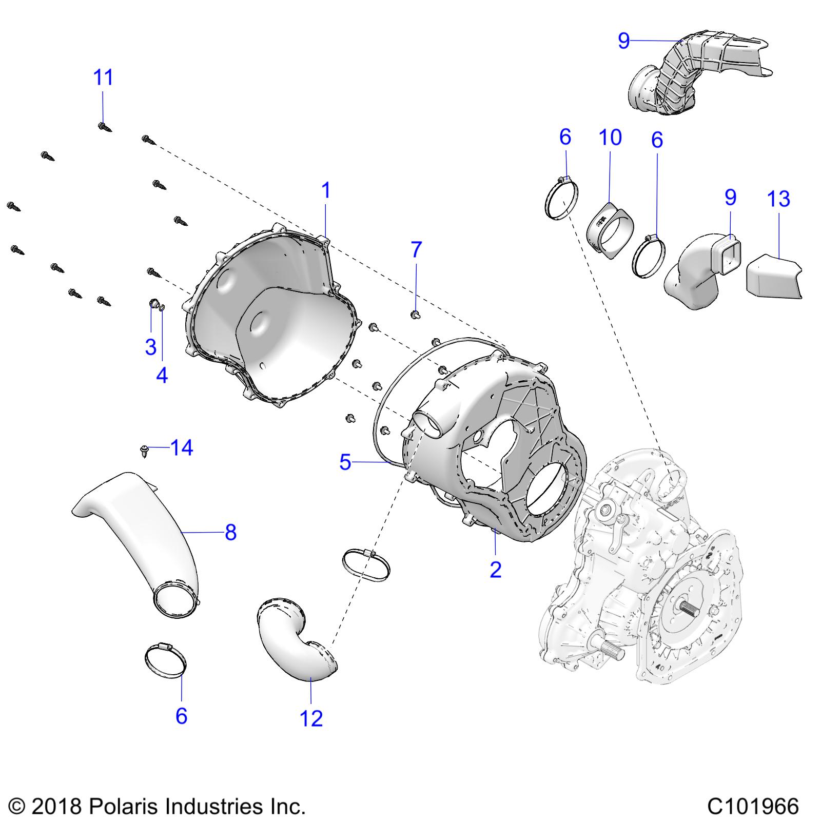 BODY, CLUTCH COVER - A20SXZ85AF/AP/CAF/CAP (C101966)