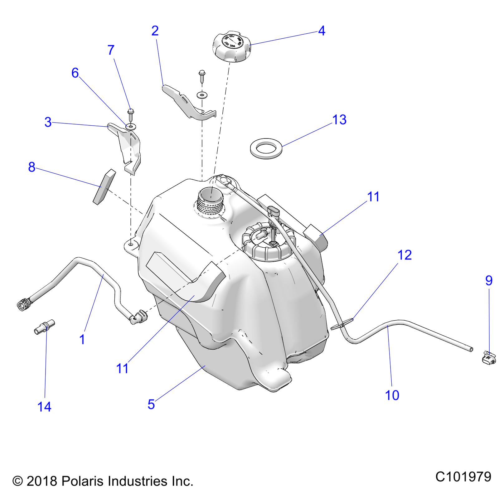 BODY, FUEL TANK ASM. - A19S6E57F1/FL