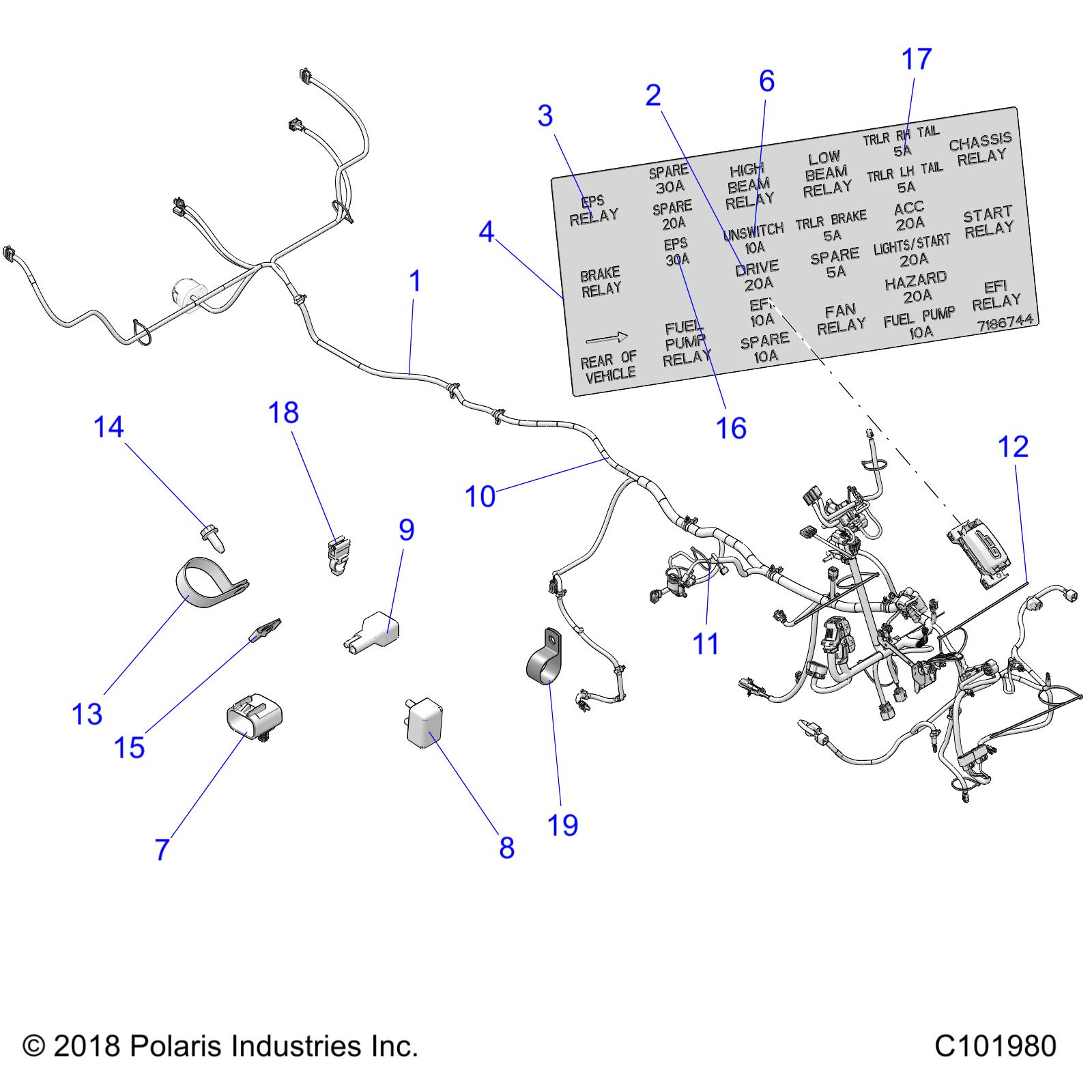 ELECTRICAL, HARNESS - A19S6E57F1/FL