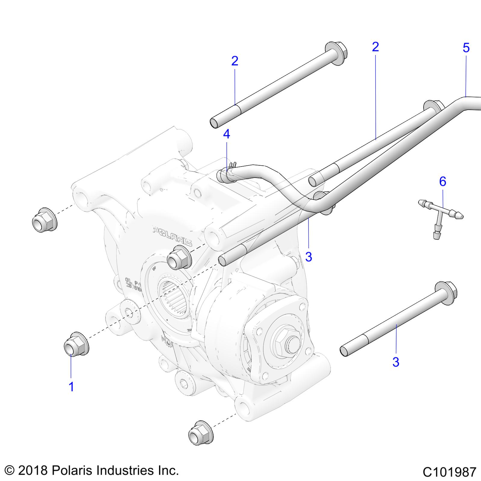 DRIVE TRAIN, REAR GEARCASE, MOUNTING - A22SVE95KK (C101987)