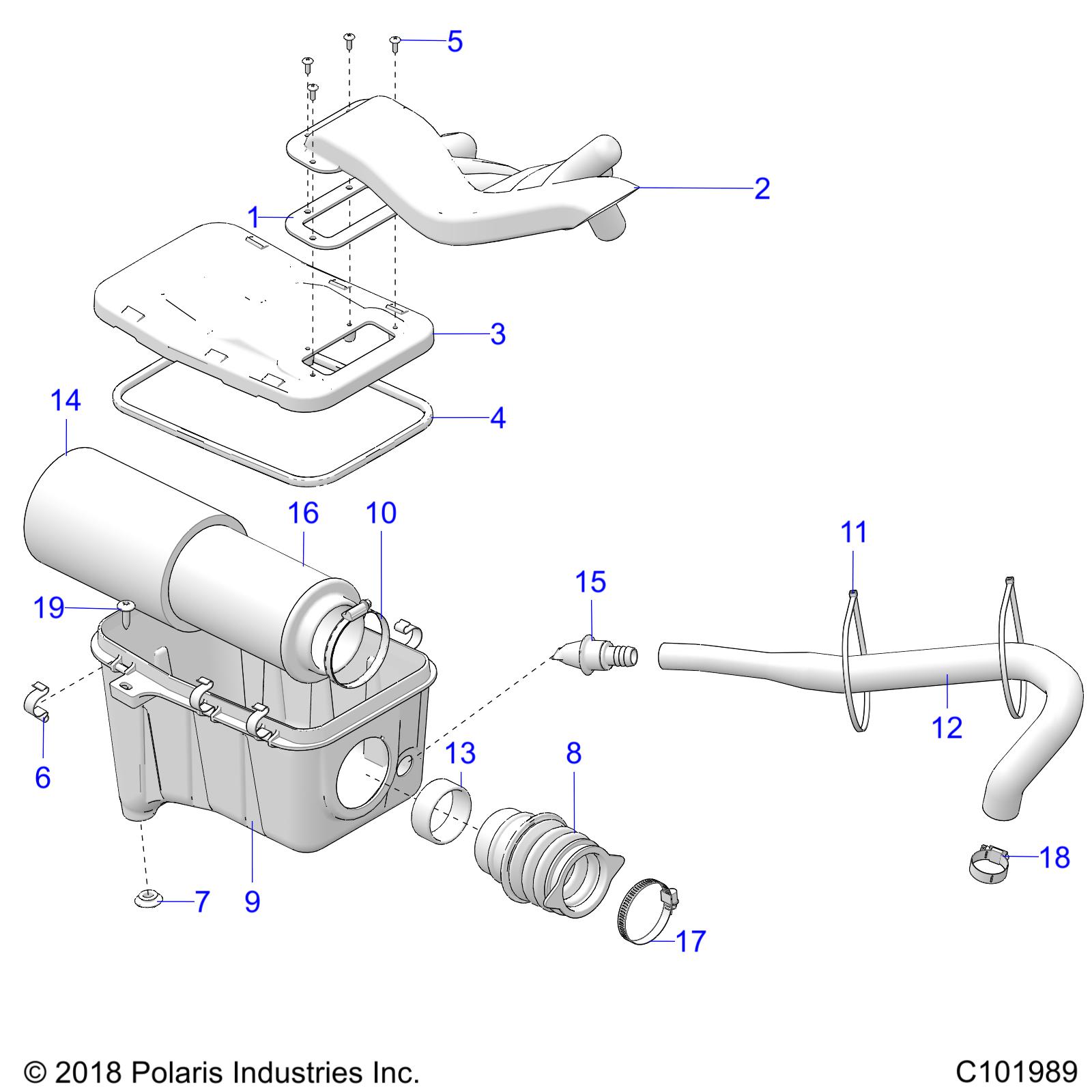 ENGINE, AIR INTAKE SYSTEM - A19SEP57C1/SES57C1/2/5/K/SET57C1/2/SEF57C2 (C101989)