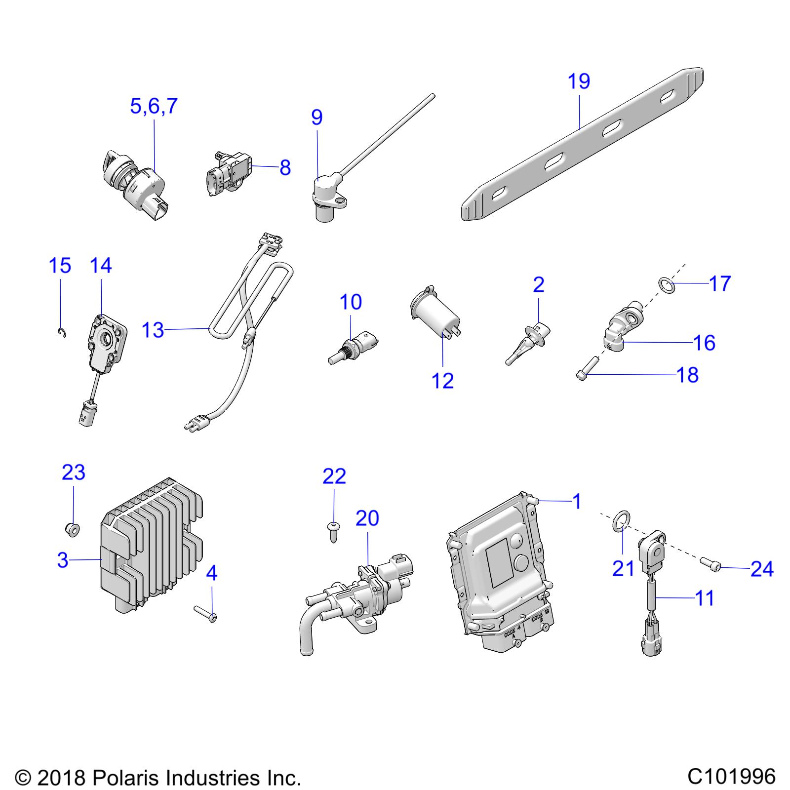 ELECTRICAL, SWITCHES, SENSORS, ECU and CONTROL MODULES - A21SXE95PG (C101996)