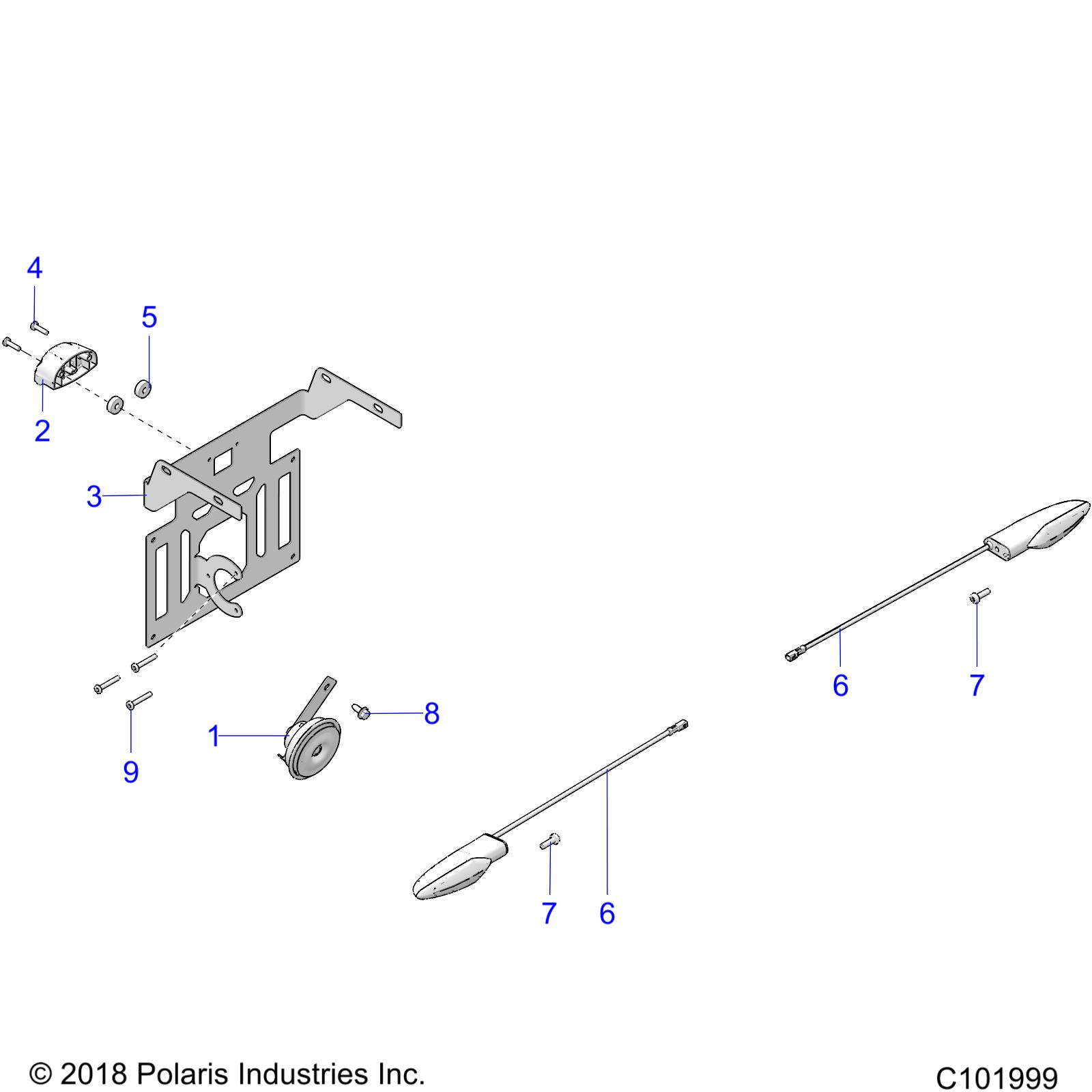 ELECTRICAL, HORN and LICENSE PLATE LIGHT - A19SEP57C1/SES57C1/2/5/K/SET57C1/2/SEF57C2