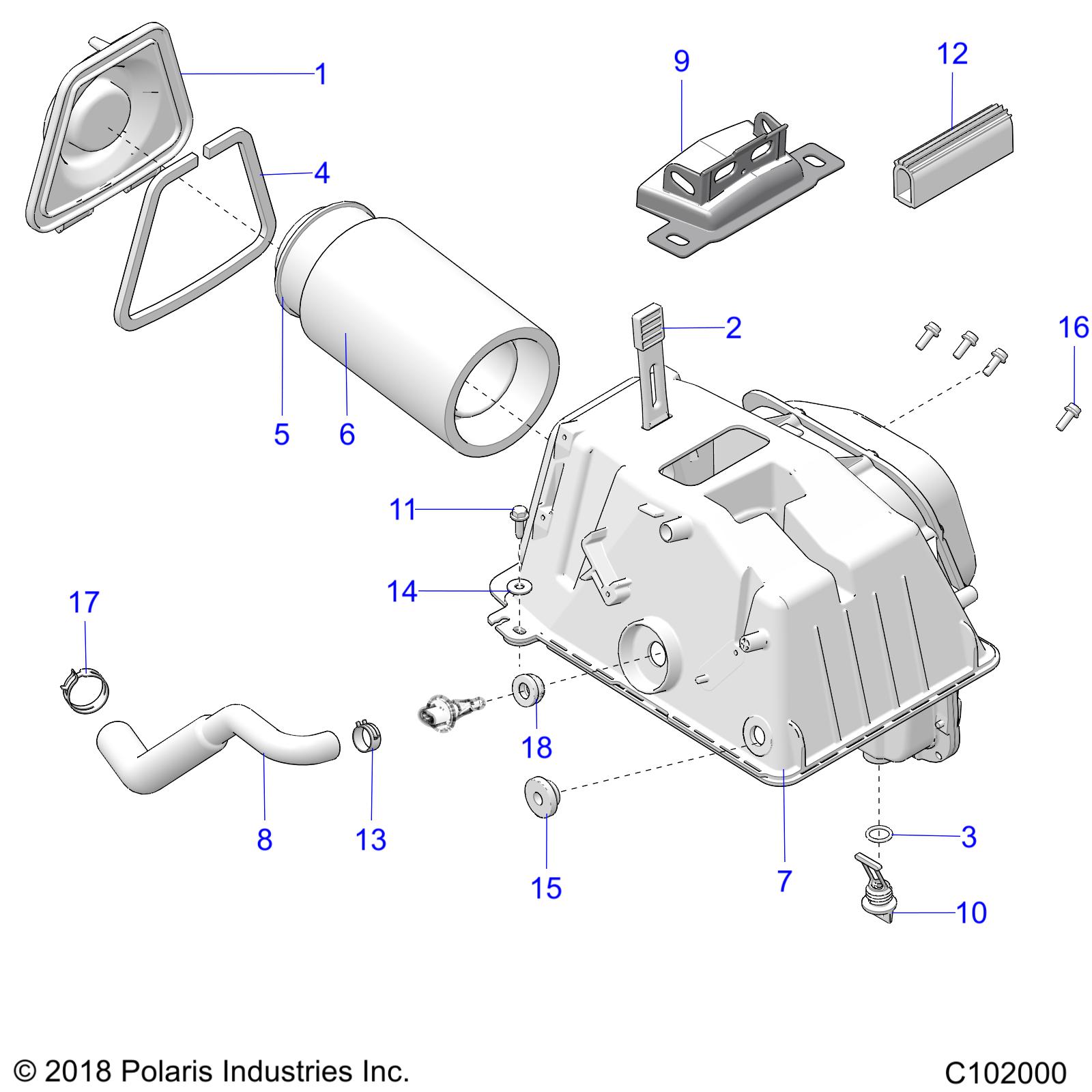 ENGINE, AIR INTAKE - A21SXE95KG (C102000)