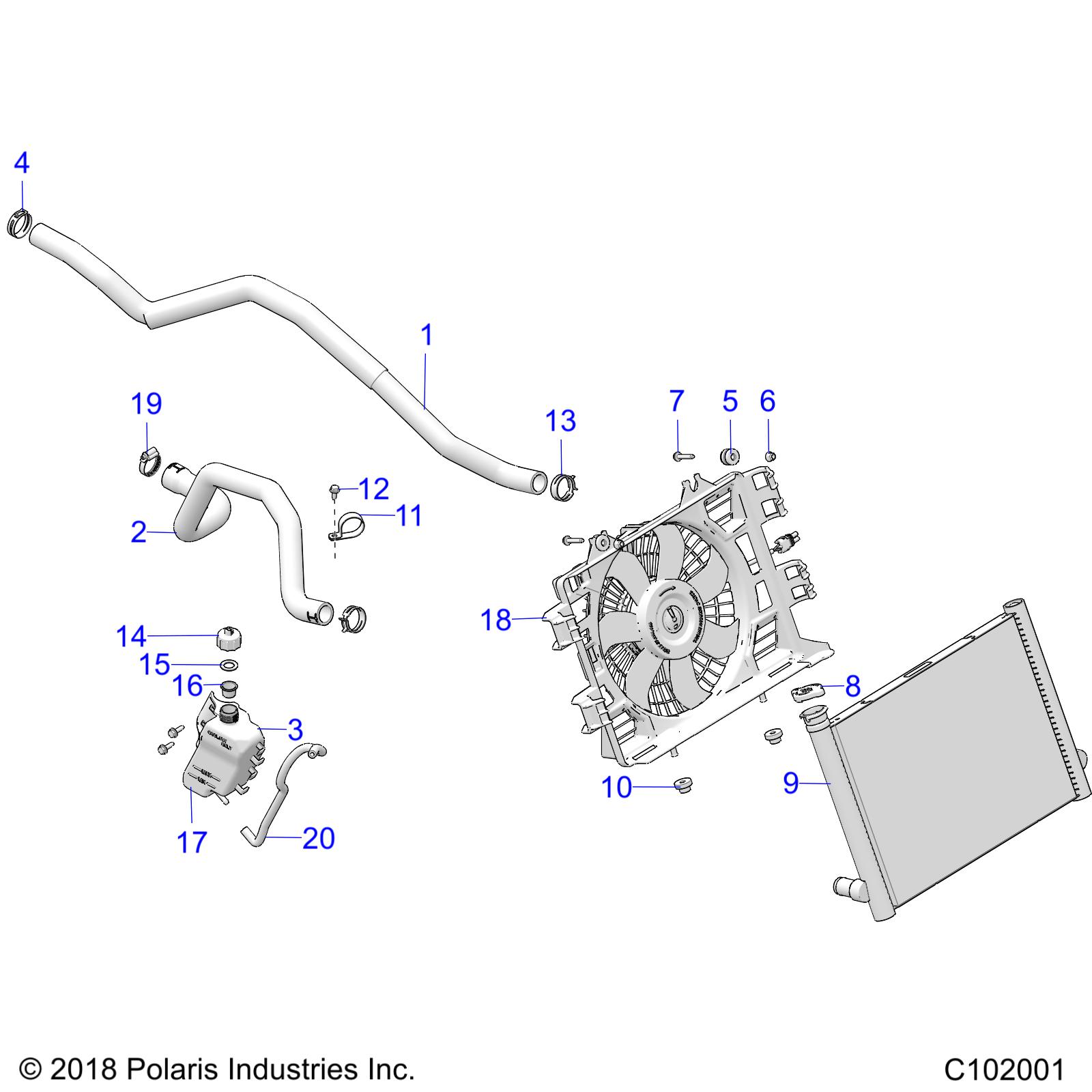 ENGINE, COOLING SYSTEM - A20SXE95PL/PR (C102001)