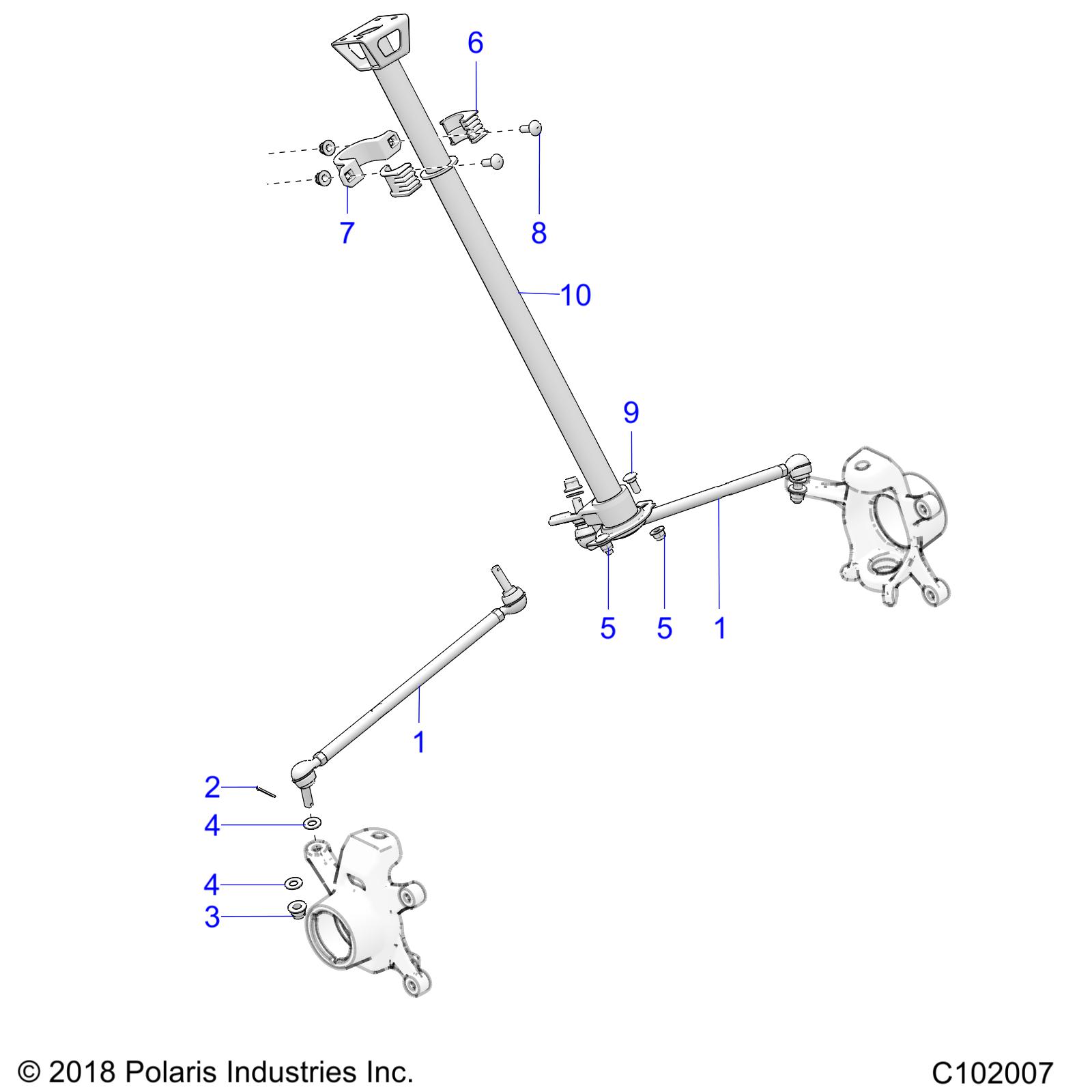 STEERING, STEERING POST ASM. - A20SXA85A1/A7/CA1/CA7 (C102007)