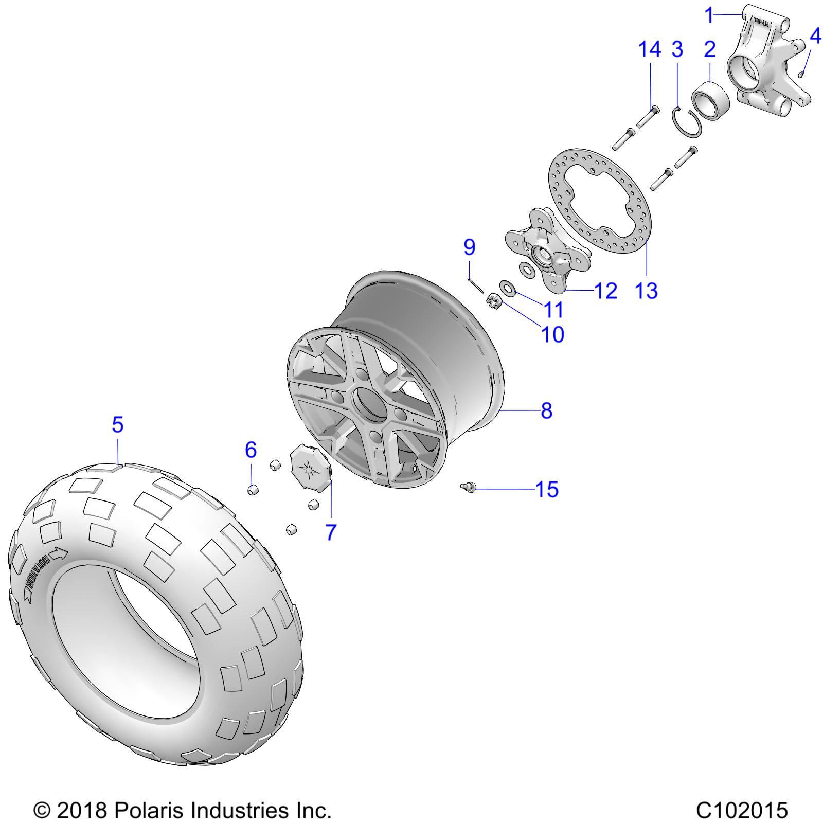 WHEELS, REAR and HUB - A20SXZ95AG/CAG (C102015)