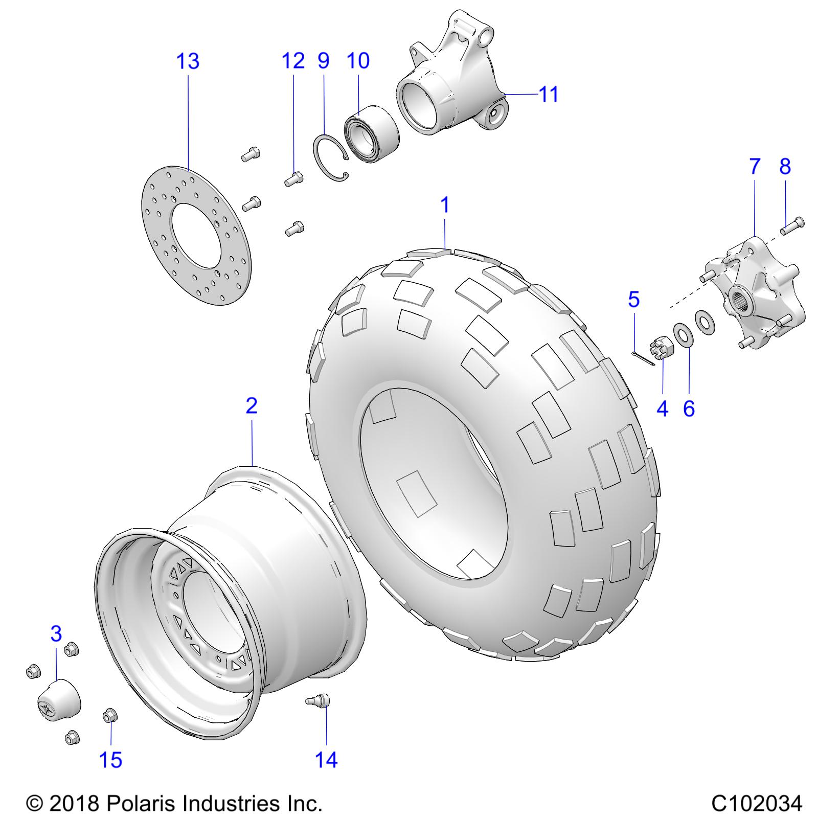 WHEELS, REAR TIRE and BRAKE DISC - A19SEA57F1/SEE57F1/SEE57F2 (C101937)