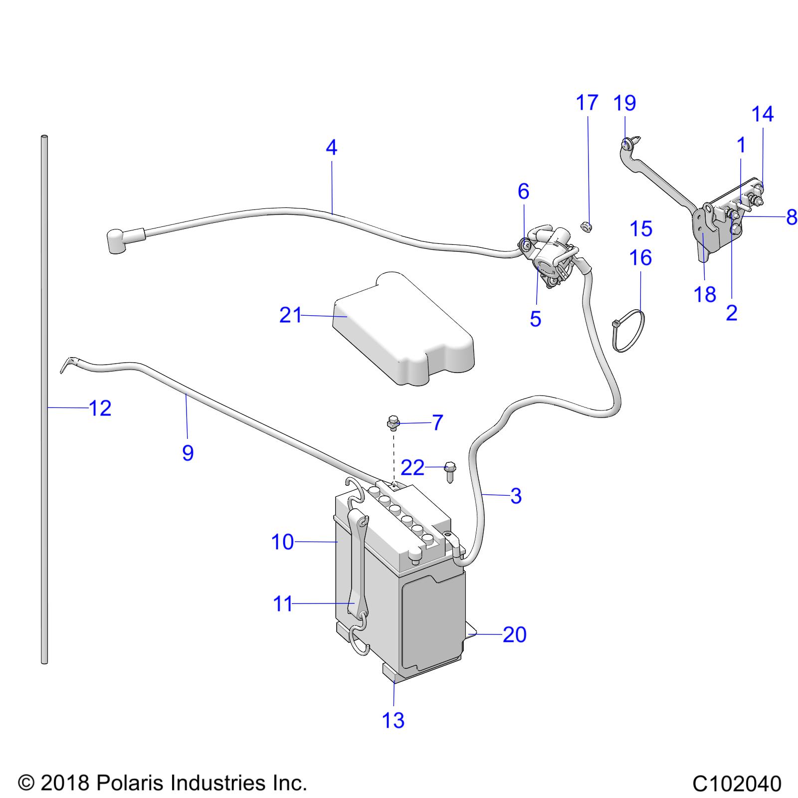 ELECTRICAL, BATTERY - A19SHS57FP (C102040)