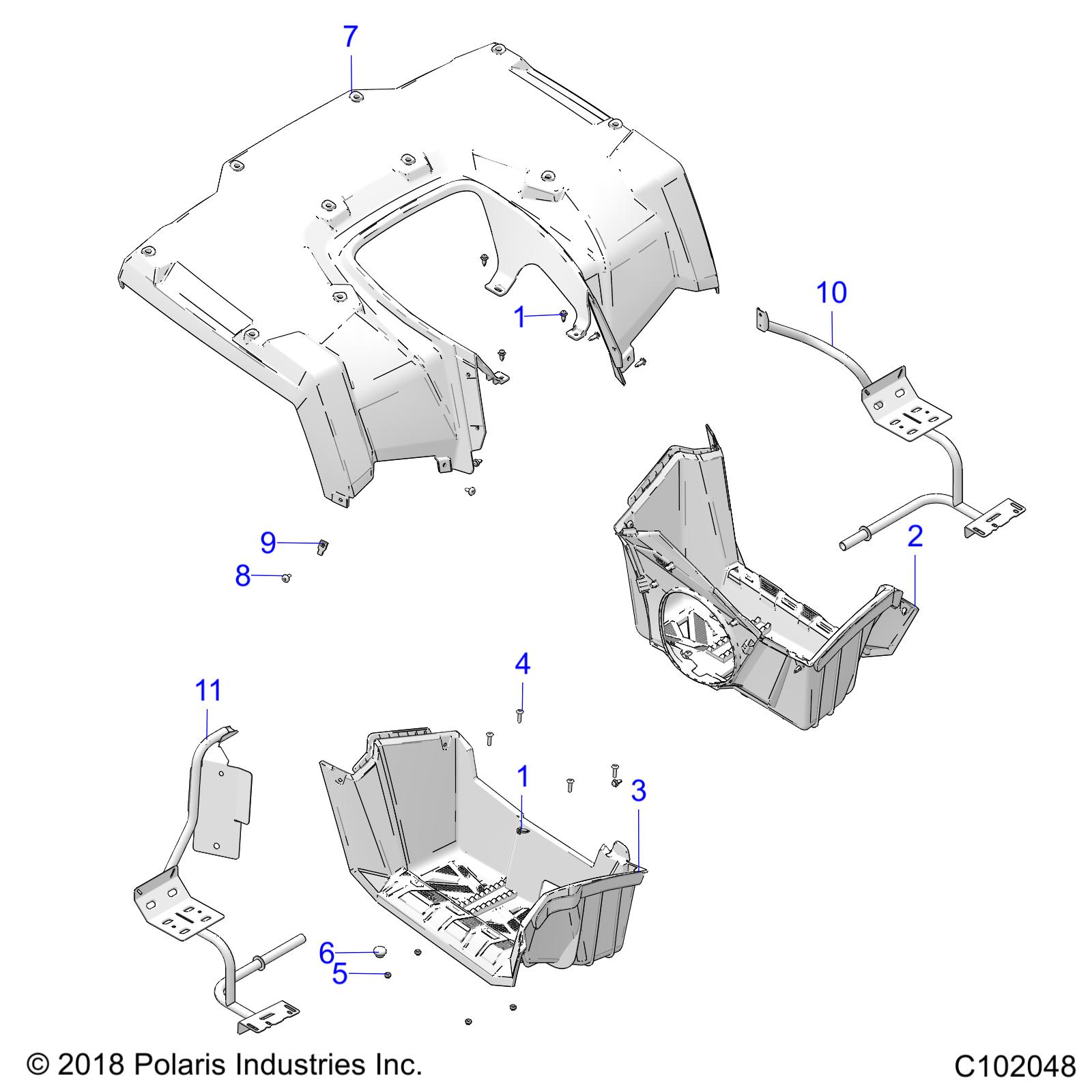 BODY, REAR CAB AND FOOTWELLS - A19SJS57CH