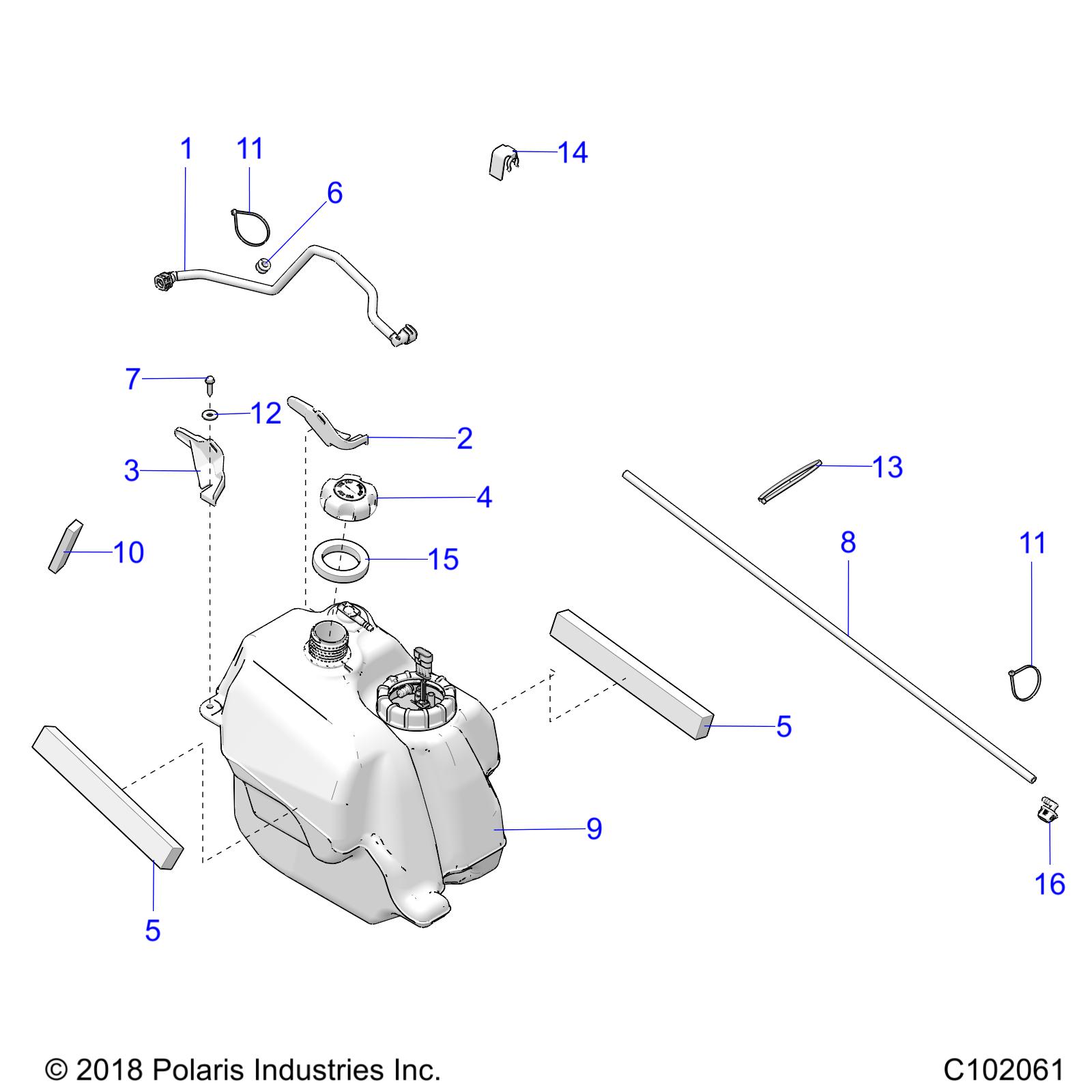 BODY, FUEL TANK ASM. - A21SDE57P4 (C102061)