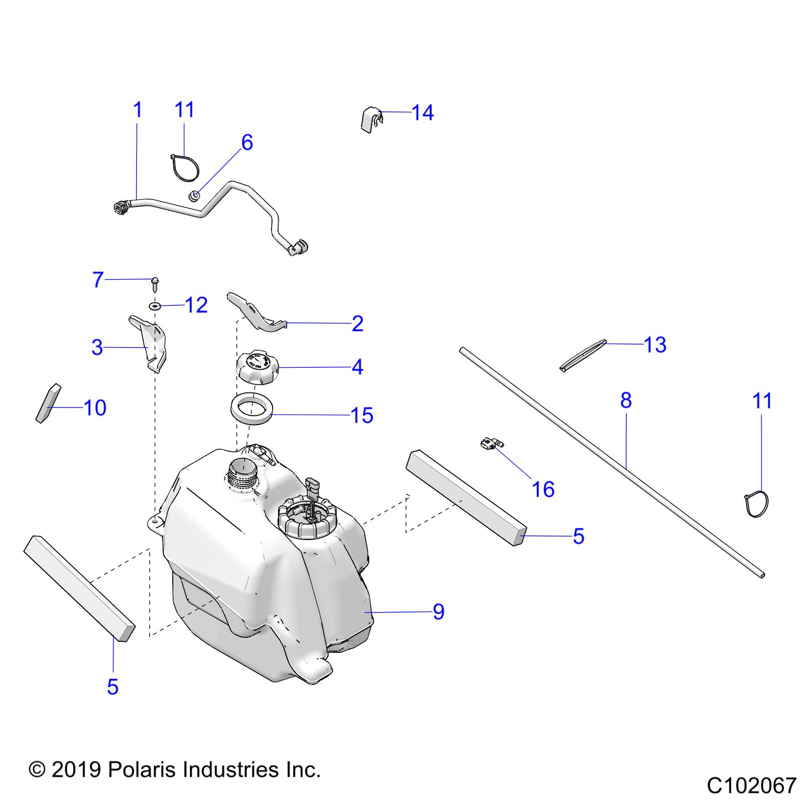 BODY, FUEL TANK ASM. - A19SDE57F1/SDA57F1 (C102067)