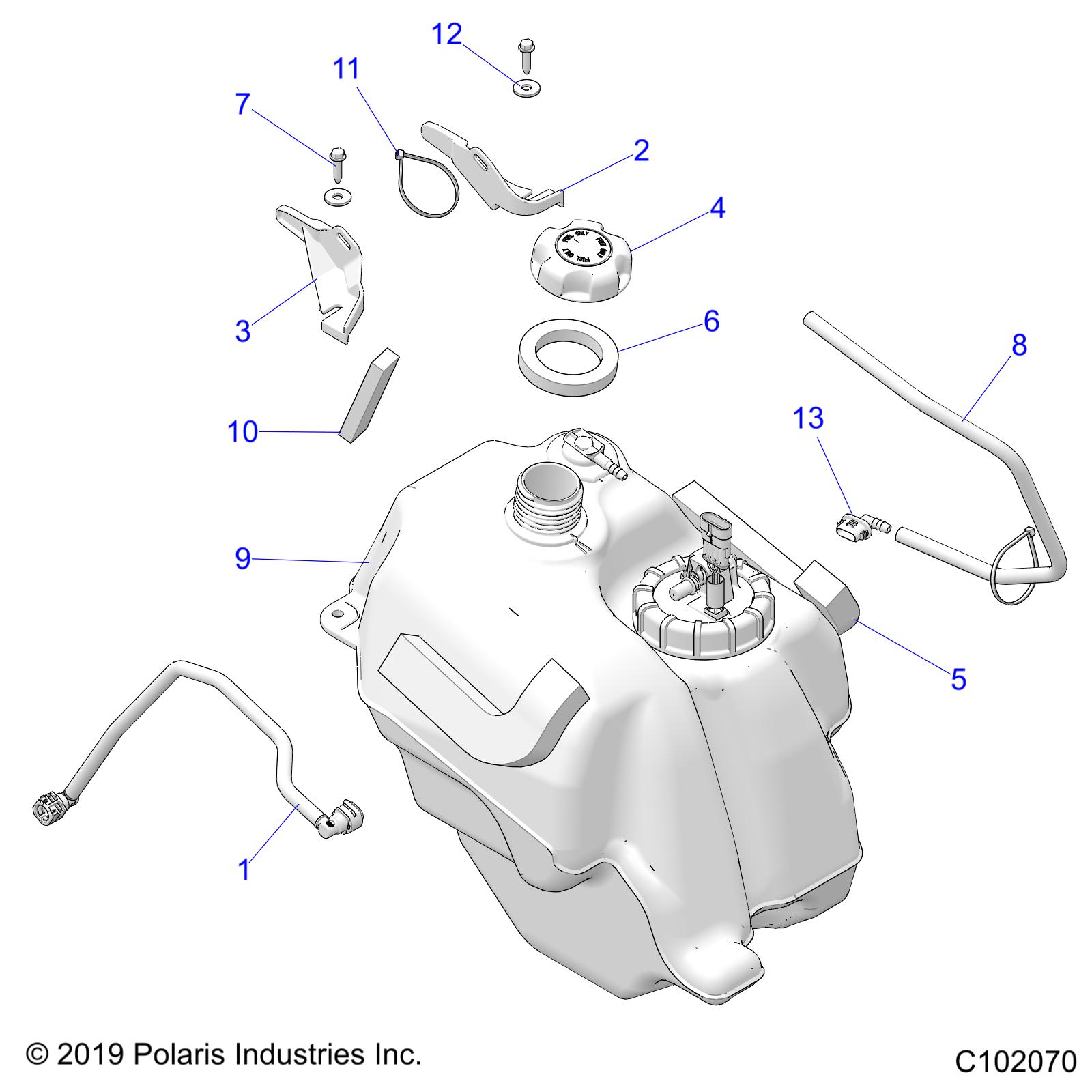 BODY, FUEL TANK ASM. - A19SHS57CP (C102070)