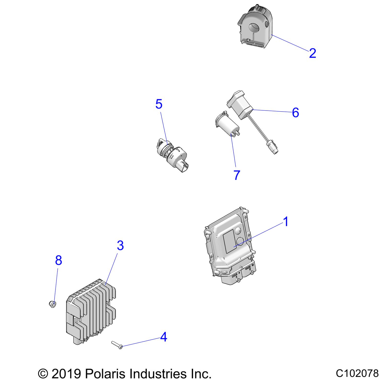 ELECTRICAL, SWITCHES, ECU and CONTROL MODULES - A25SLE95PN (C102078)