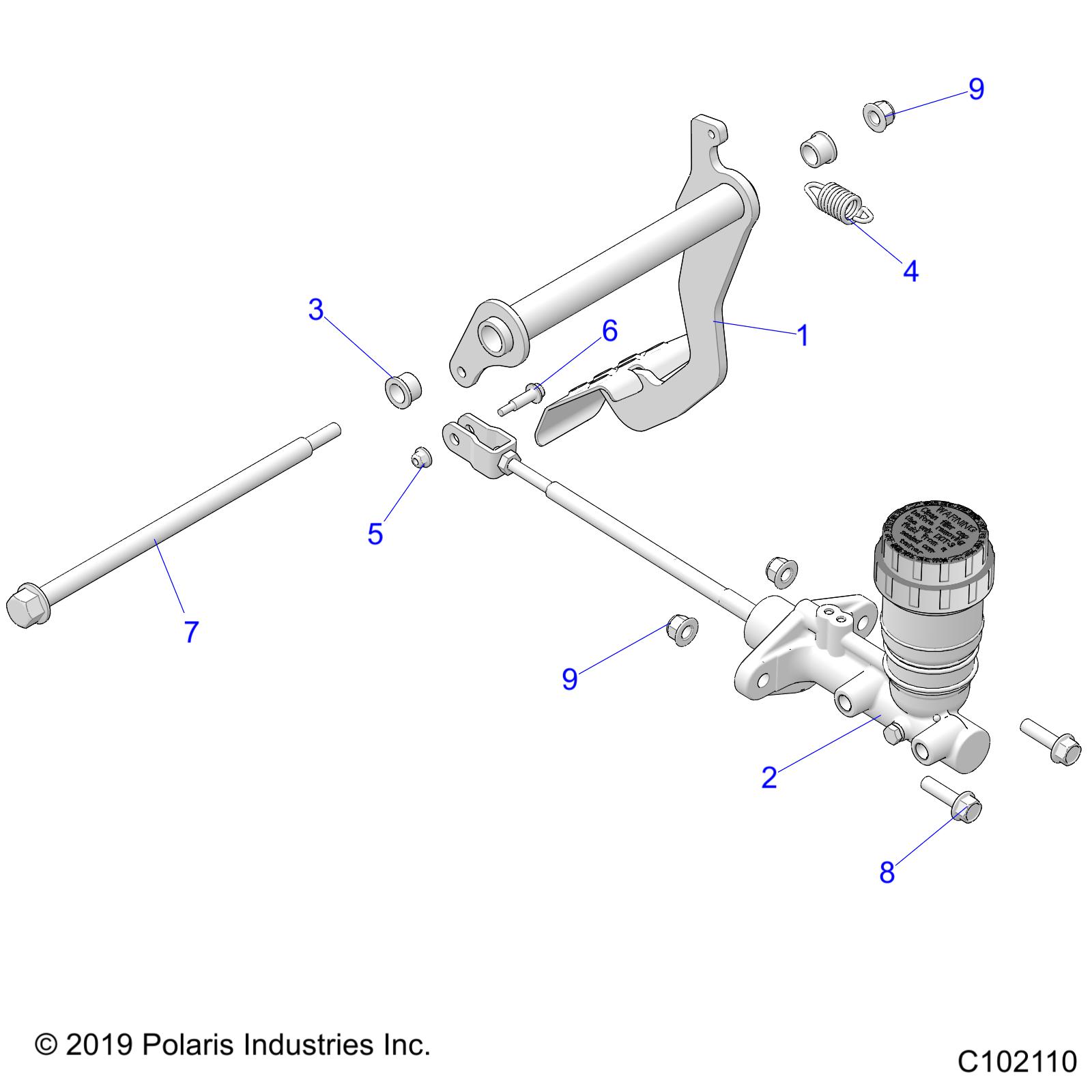 BRAKES, PEDAL AND MASTER CYLINDER MOUNTING - A23HZB15N1/N4  (C102110)