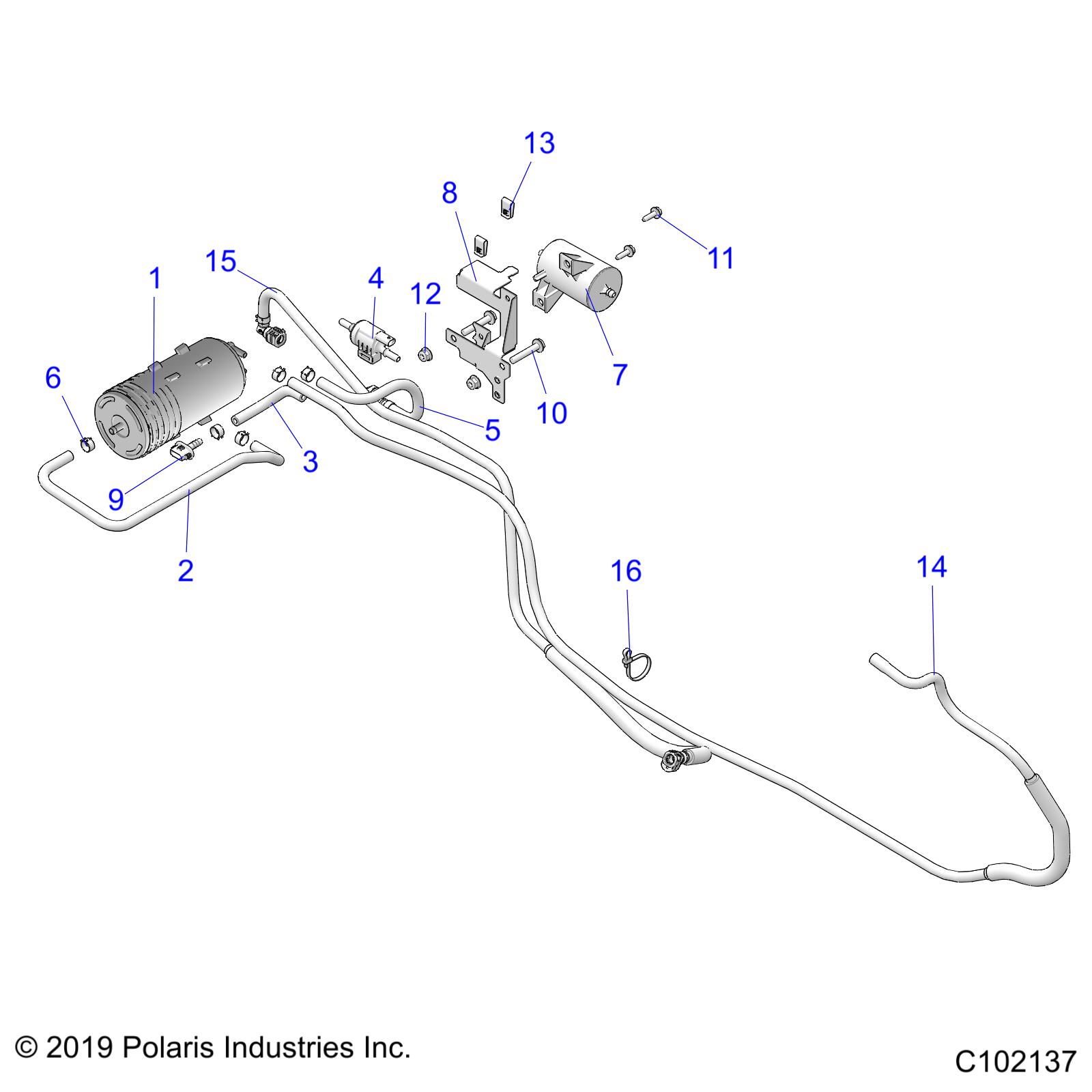 BODY, FUEL TANK EVAP - A20SEA57B1/B4/B7/B9 (C102137)