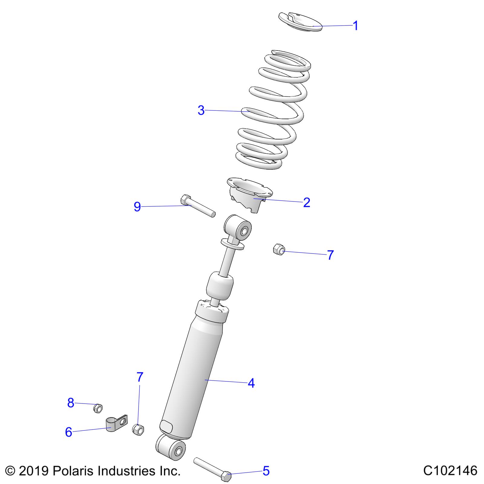 SUSPENSION, FRONT SHOCK - A20SHE57FP/S57CP/FP/CU (C102146)